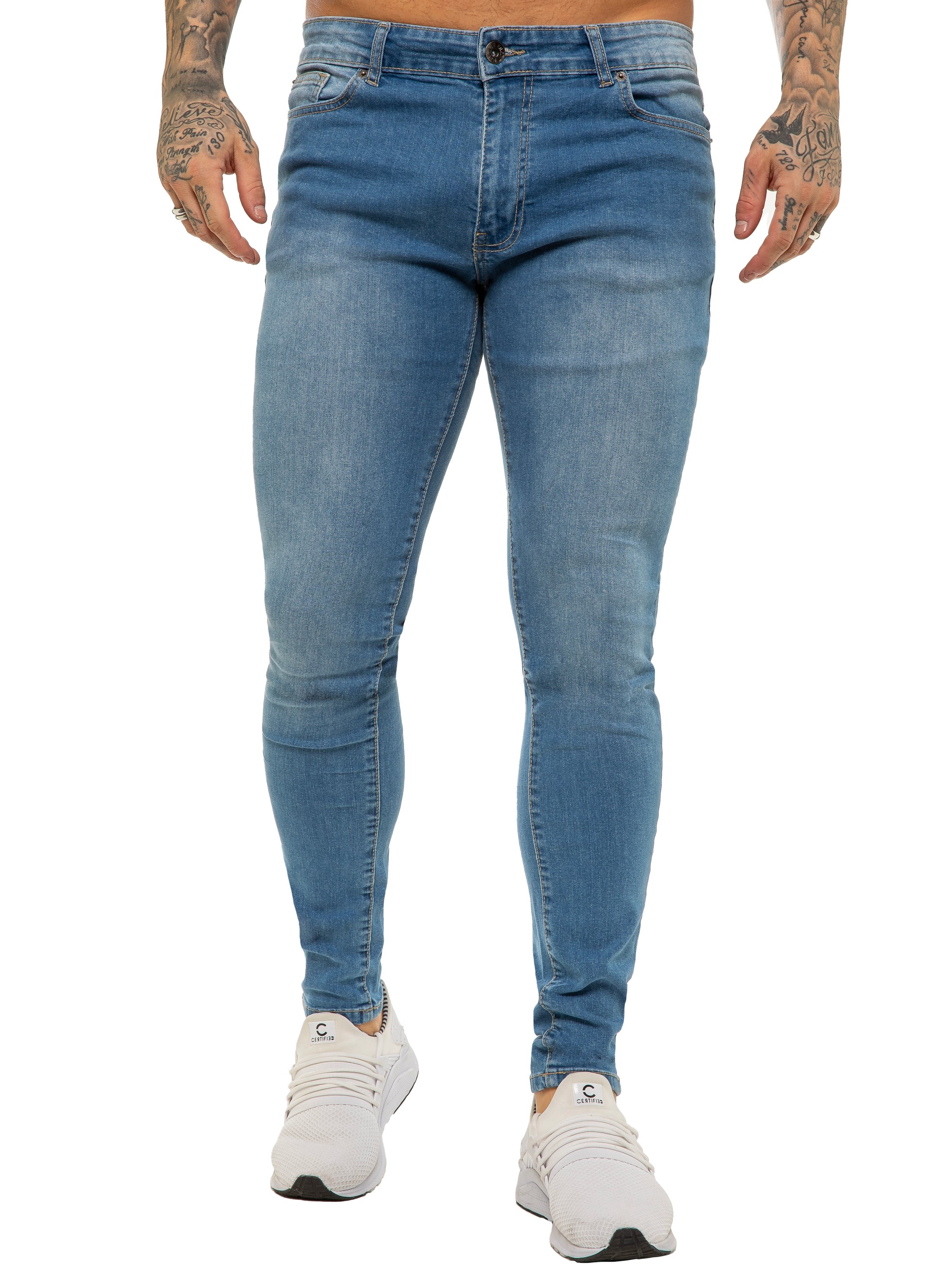 Enzo | Mens Designer Stretch Skinny Fit Jeans