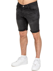 Enzo | Mens Denim Stretch Shorts