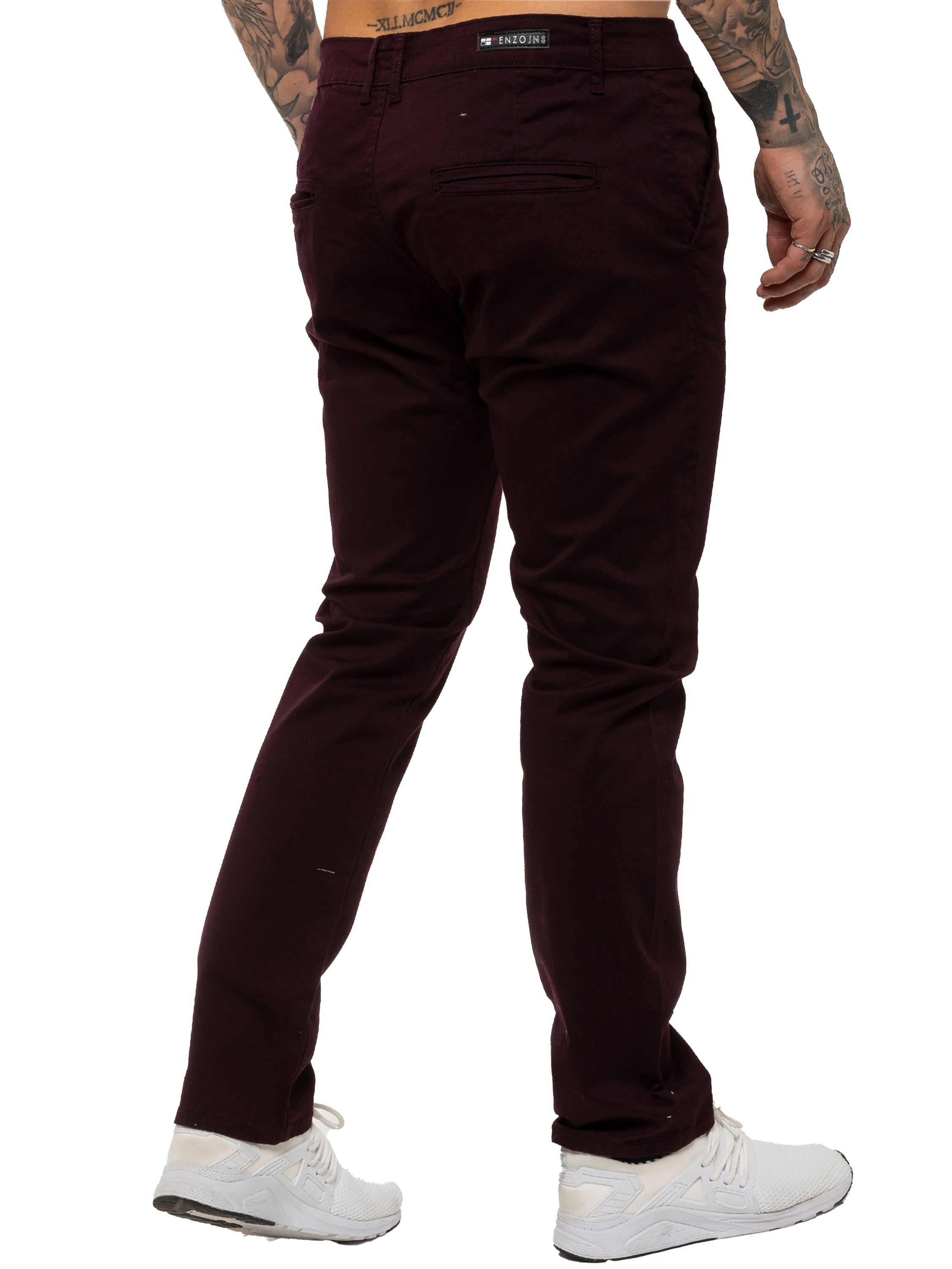 Enzo | Mens Slim Fit Stretch Chino Trousers