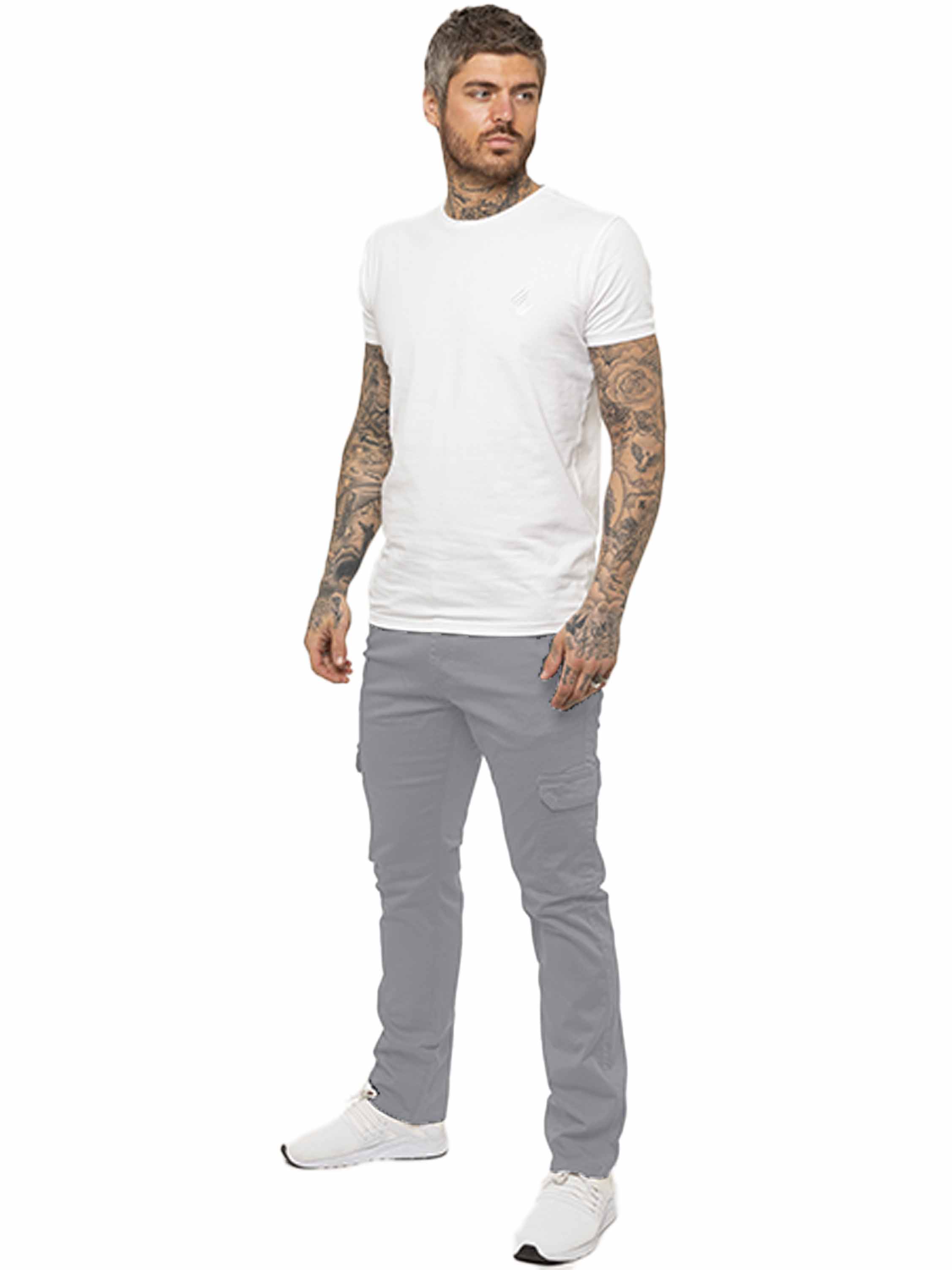 Mens Cargo Combat Slim Fit Trousers | Enzo Designer Menswear