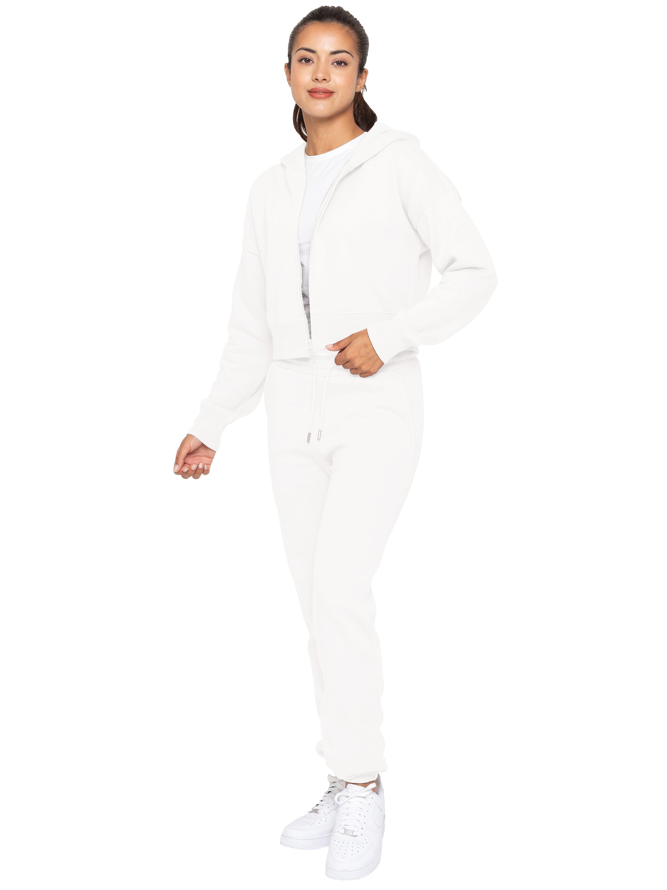 Enzo | Womens Cropped Zipped Hoodie
