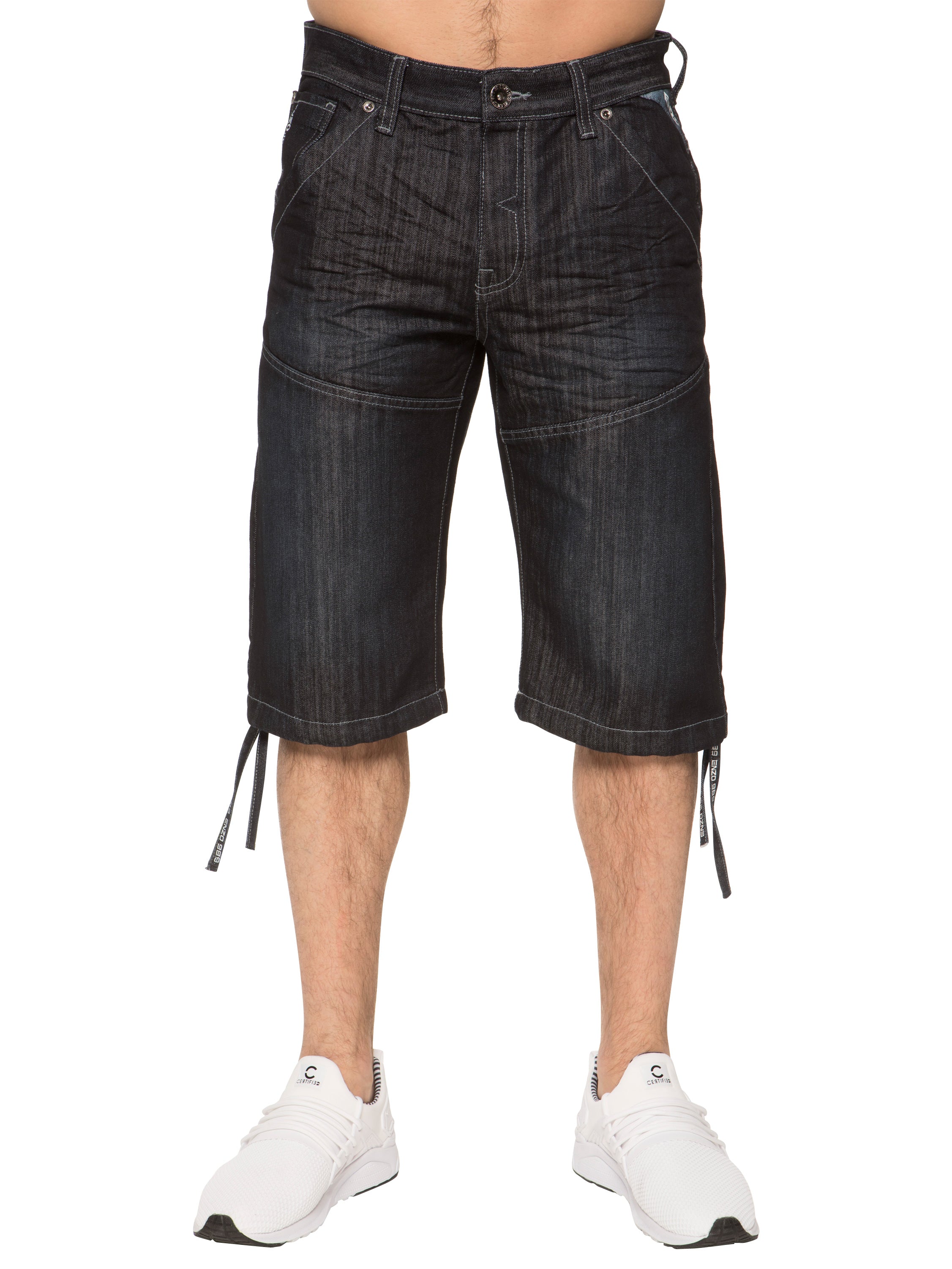 Enzo | Mens Cargo Denim Shorts
