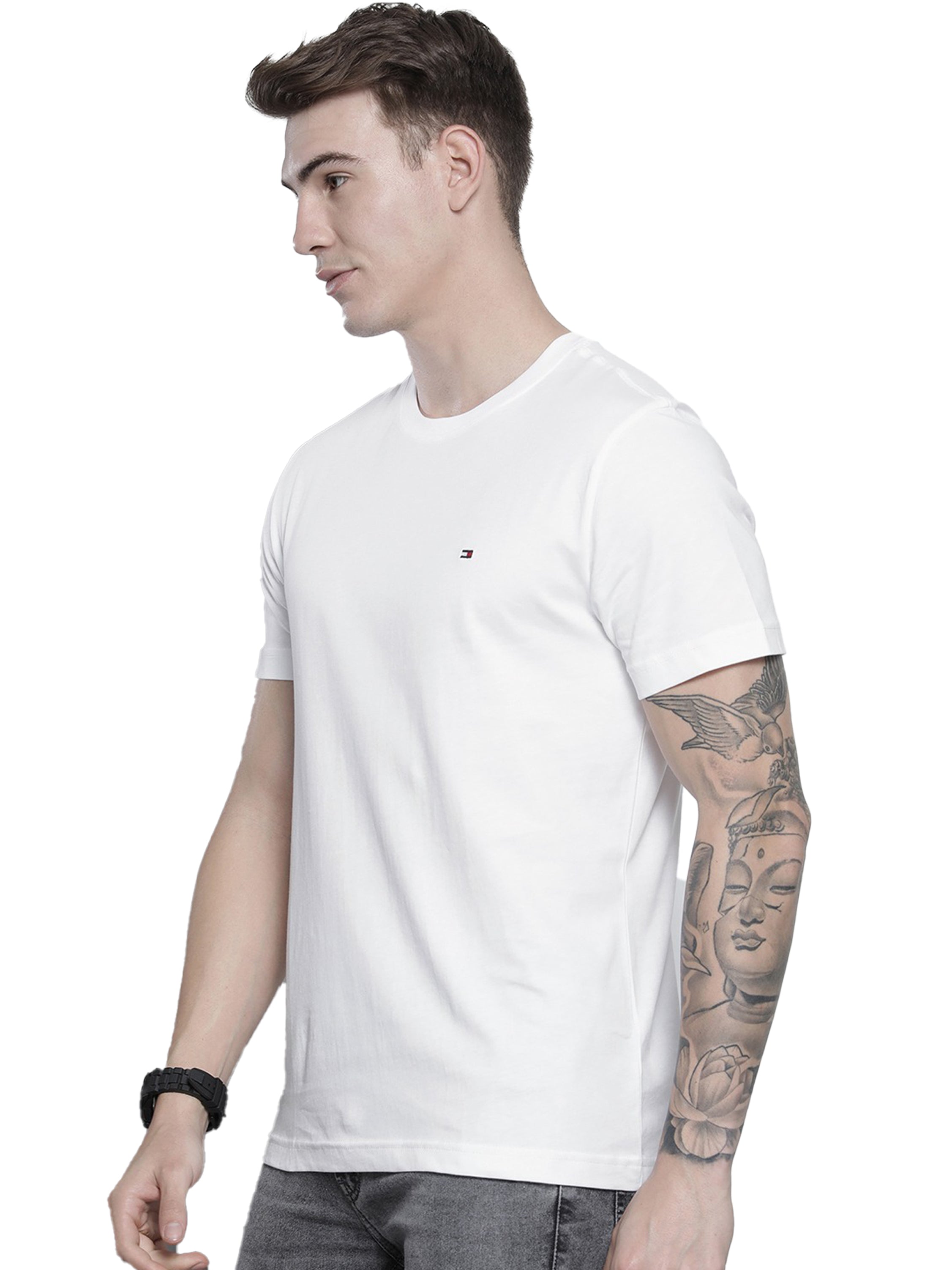 Tommy Hilfiger Mens T Shirt Core Slim Fit Crew Neck T-Shirt