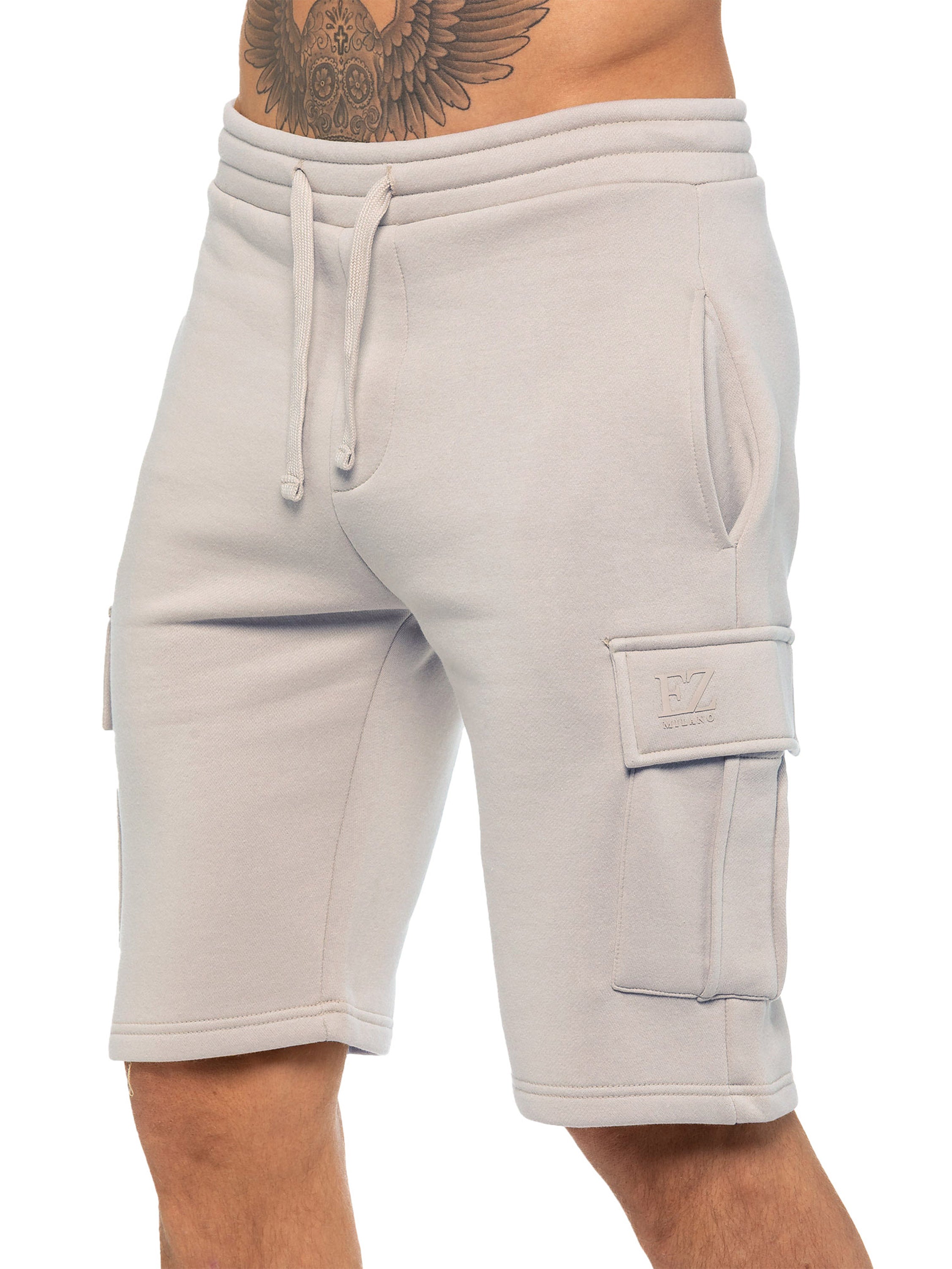 Enzo | Mens Cargo Fleece Shorts