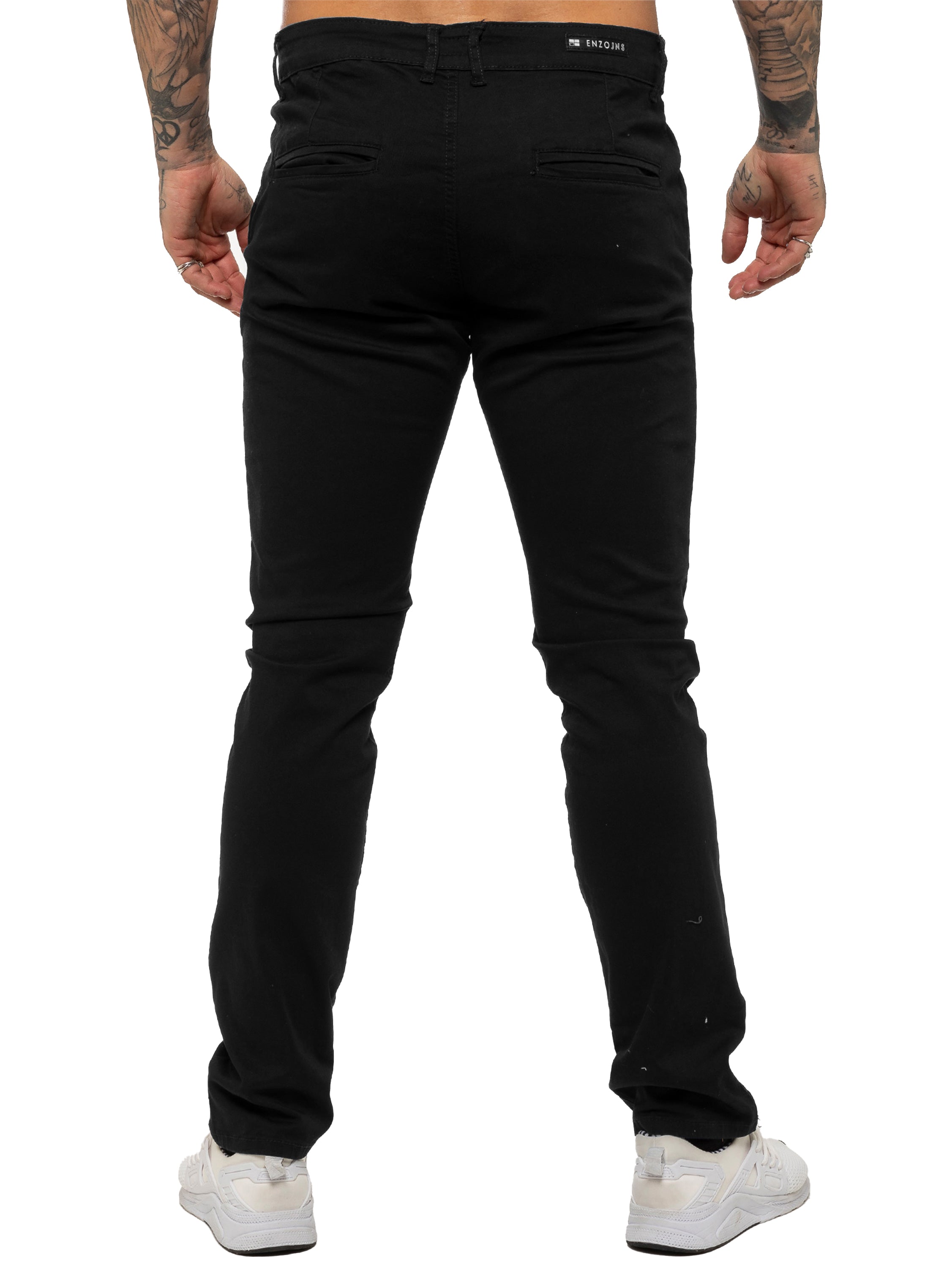 Enzo | Mens Slim Fit Stretch Chino Trousers