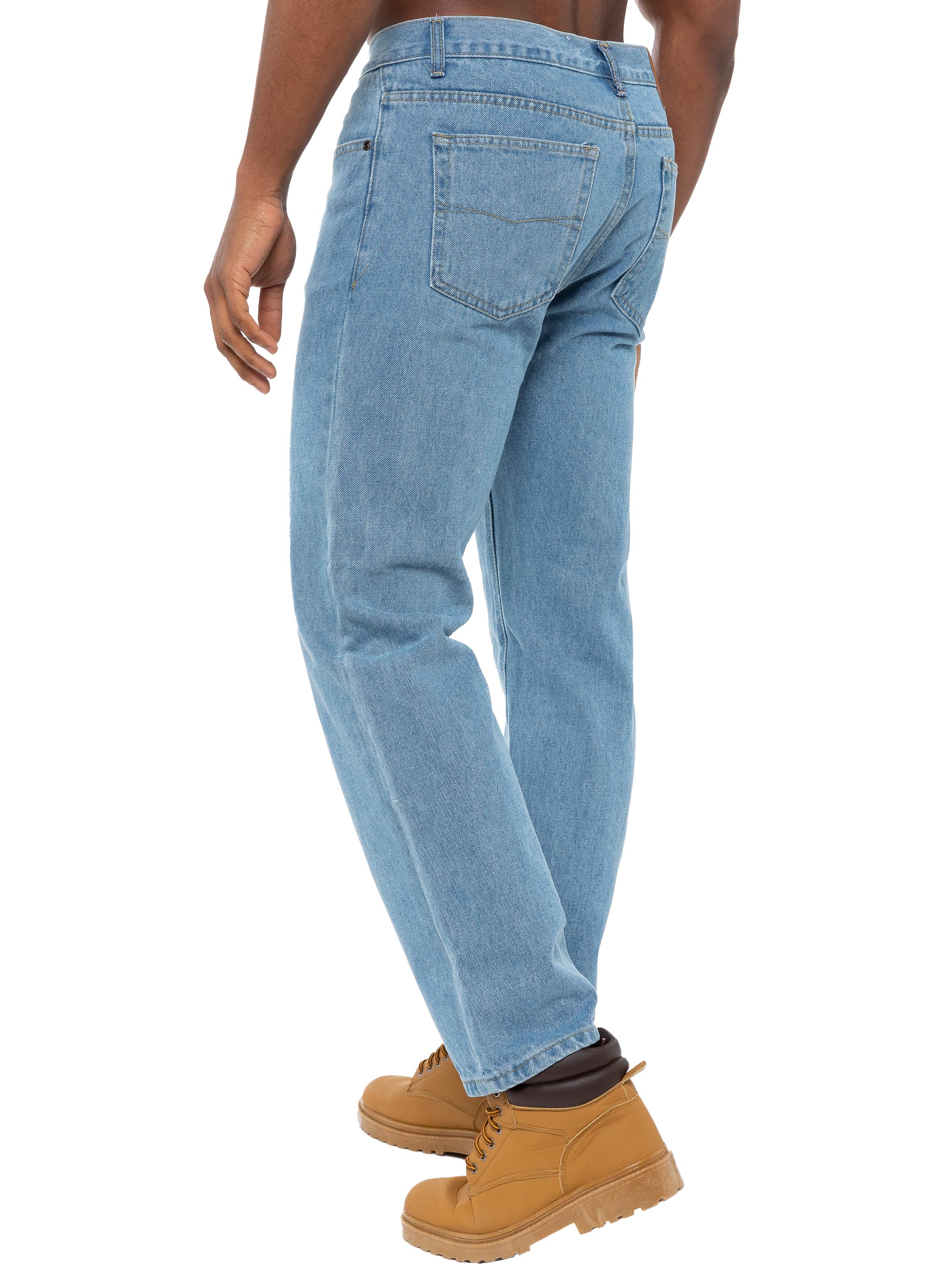 Mens Bleach Wash Classic Denim Jeans BCB2 | Blue Circle Designer Menswear