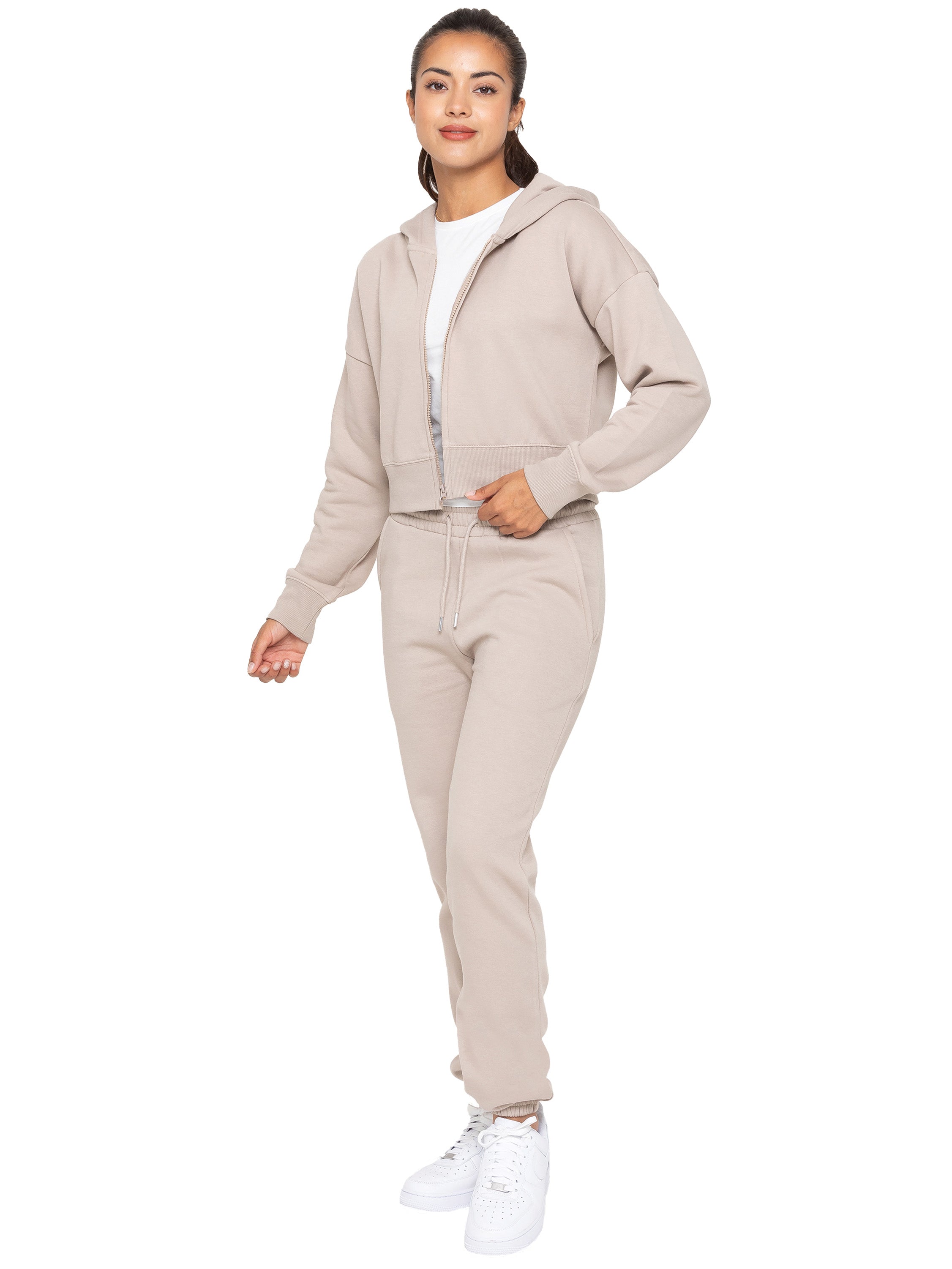 Enzo | Womens Cropped Zipped Hoodie