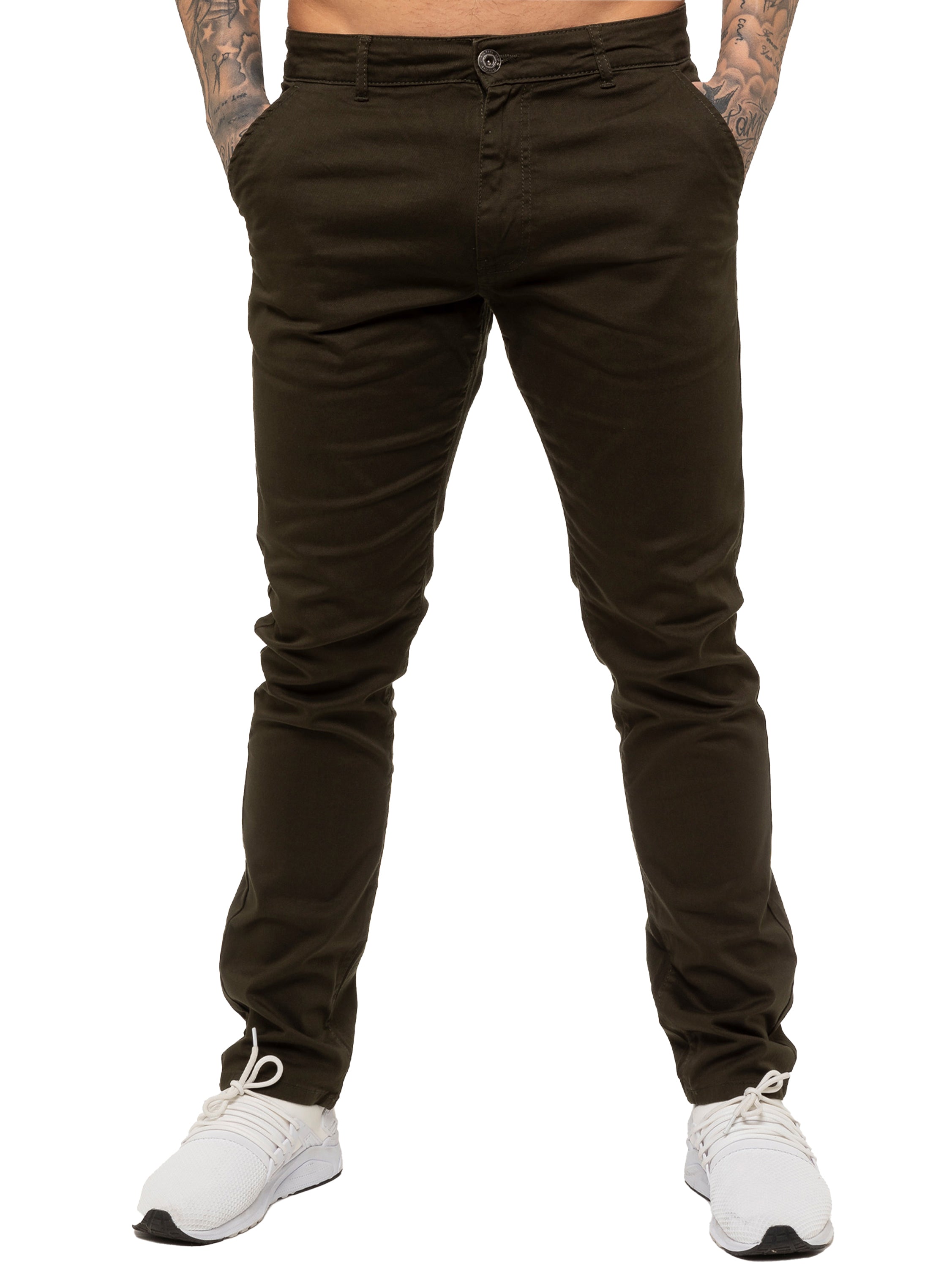 Enzo | Mens Slim Fit Stretch Chino Trousers
