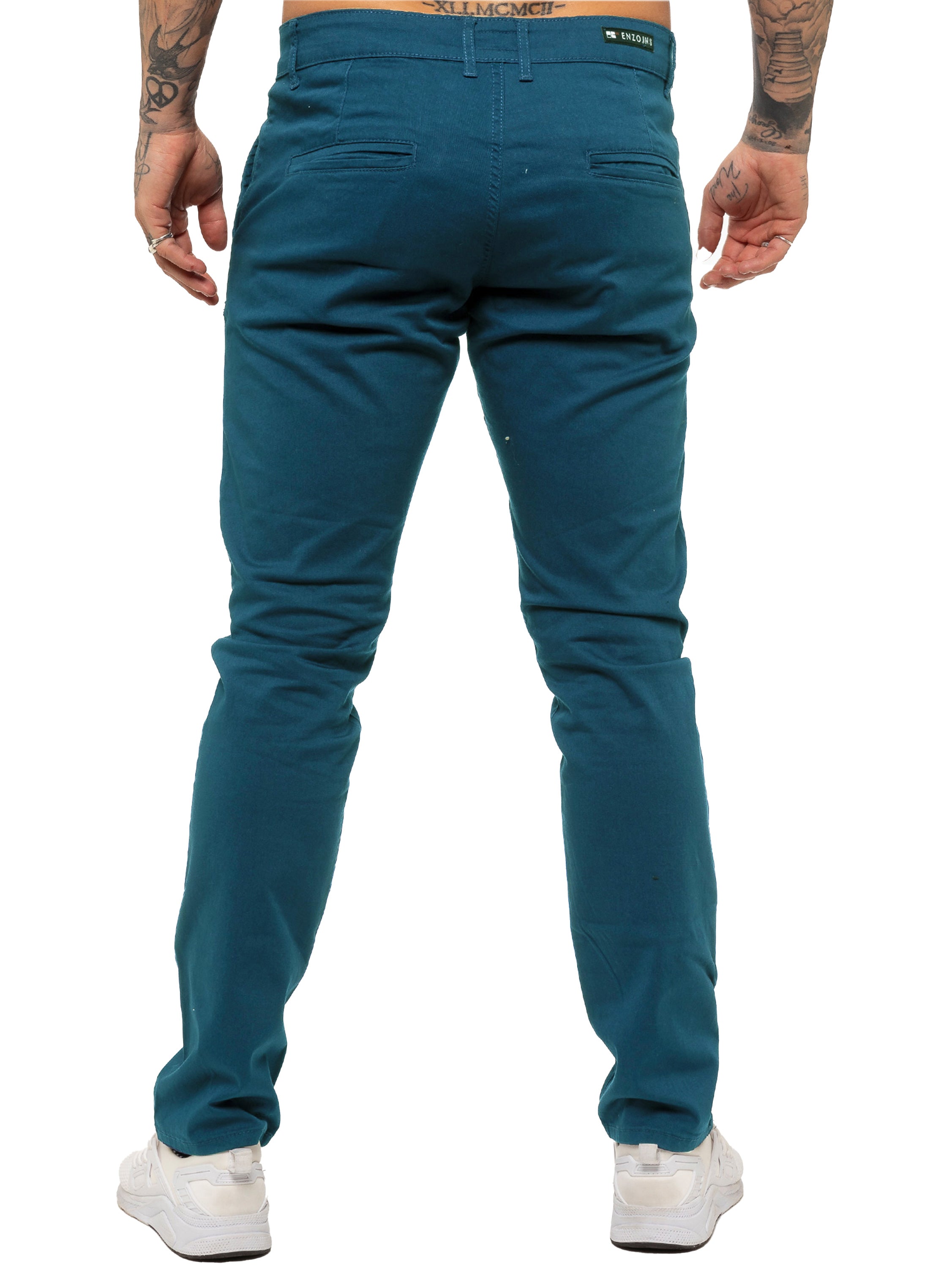 Enzo | Mens Slim Fit Stretch Chino Trousers