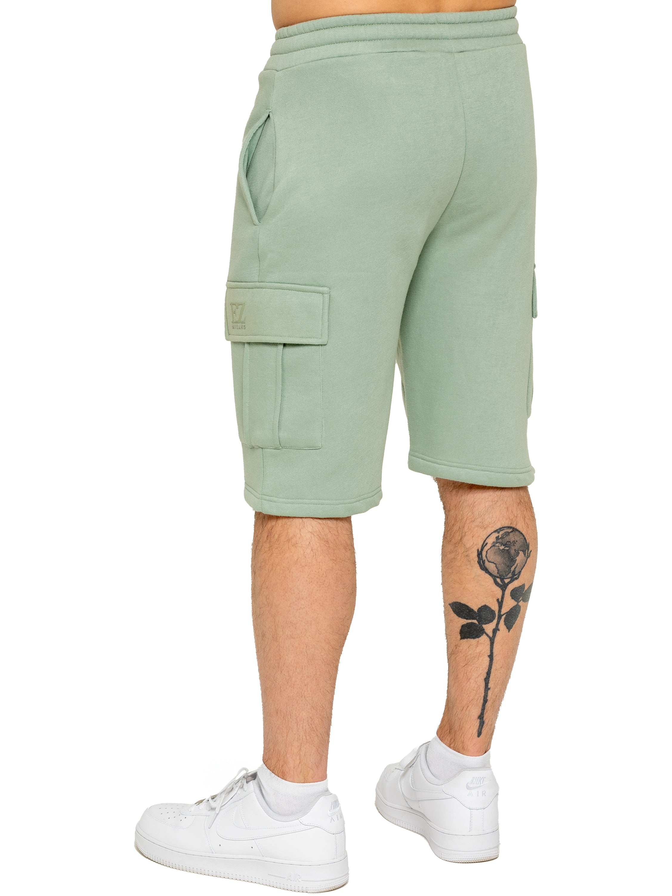 Enzo | Mens Cargo Fleece Shorts