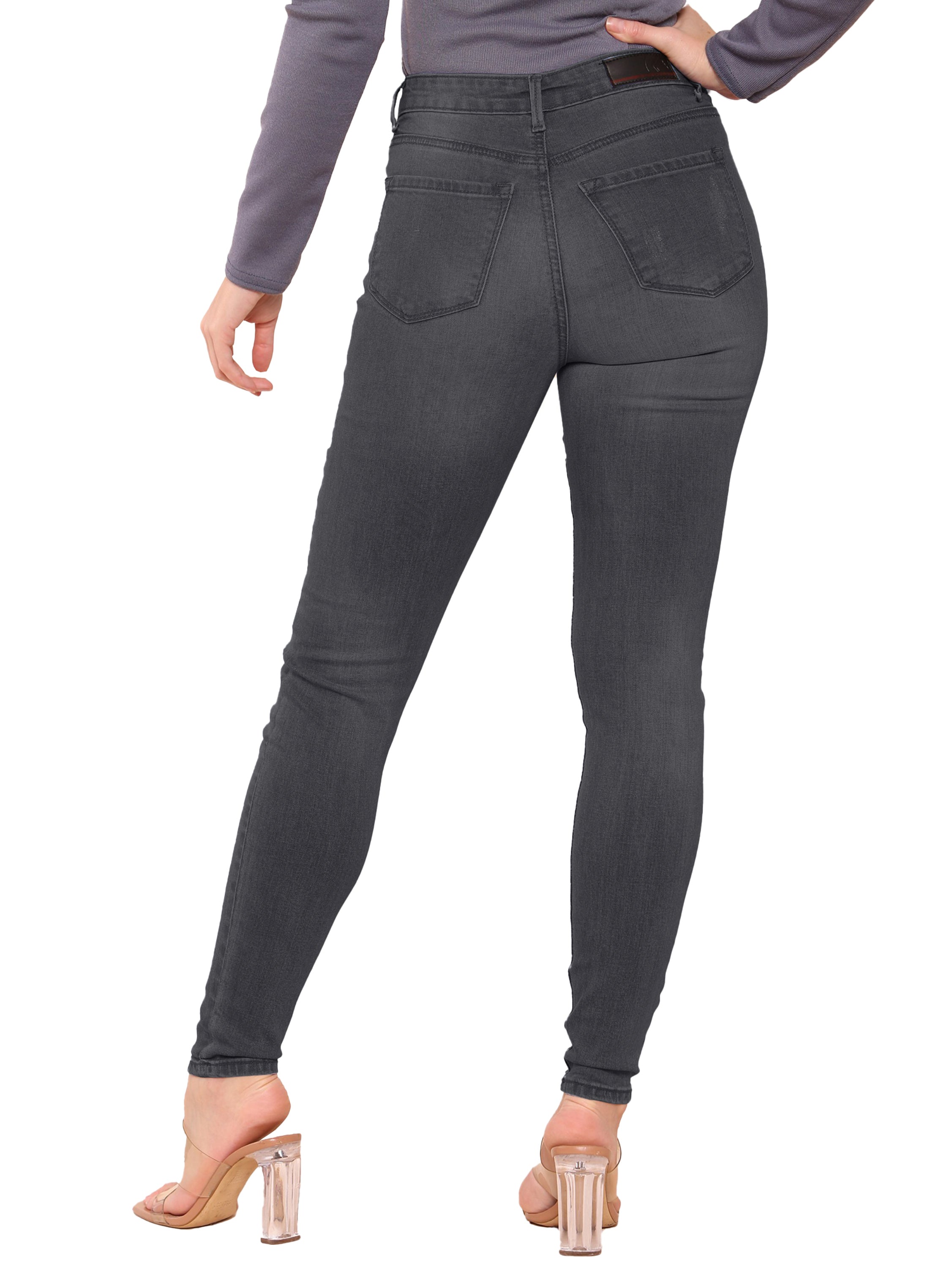 Enzo Designer | Womens Skinny Stretch Ripped Denim Jeans