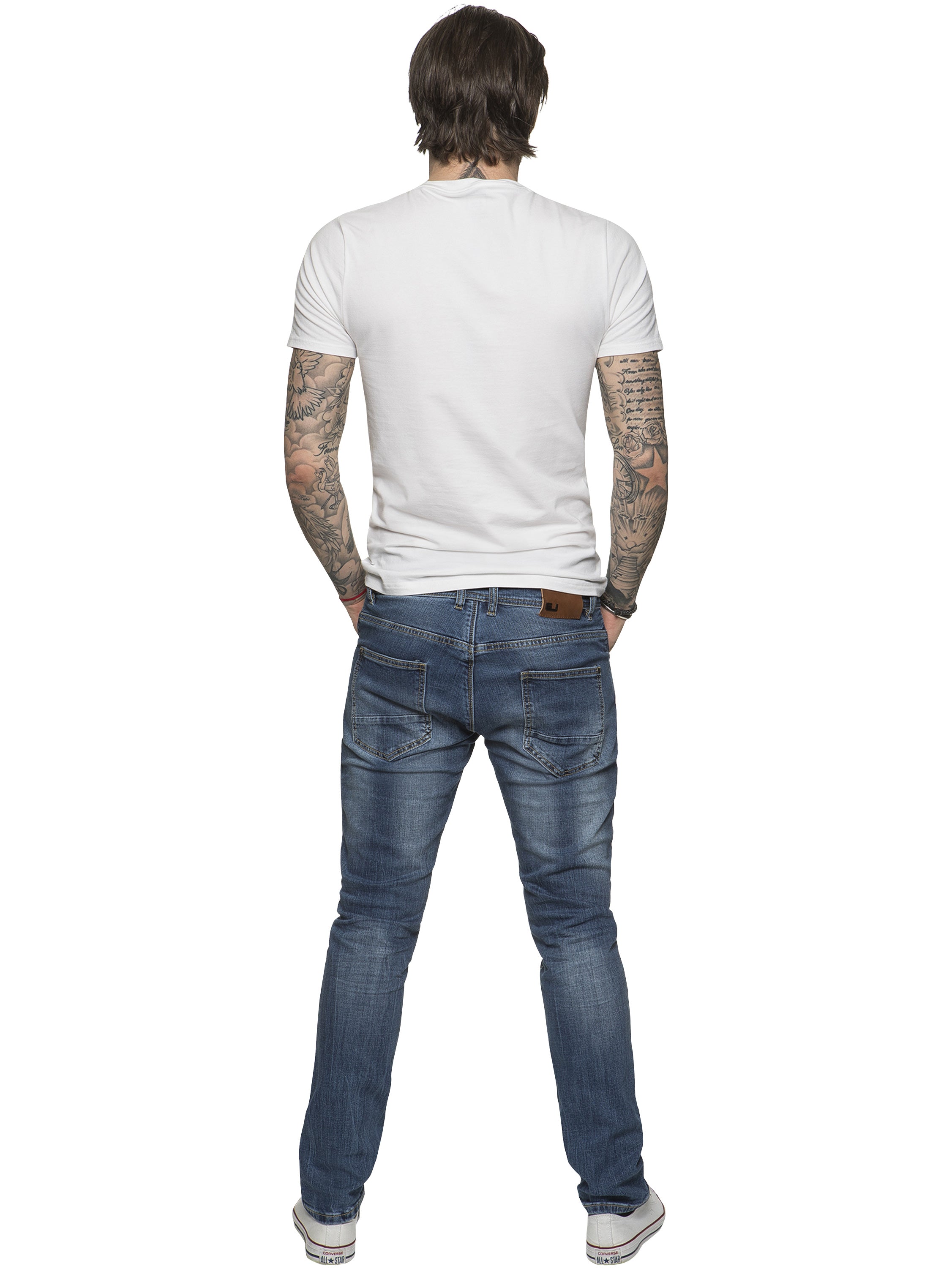 ETO | Mens Designer Tapered Fit Stretch Denim Jeans