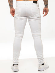 Mens Super Skinny Stretch Biker Denim Jeans | Enzo Designer Menswear