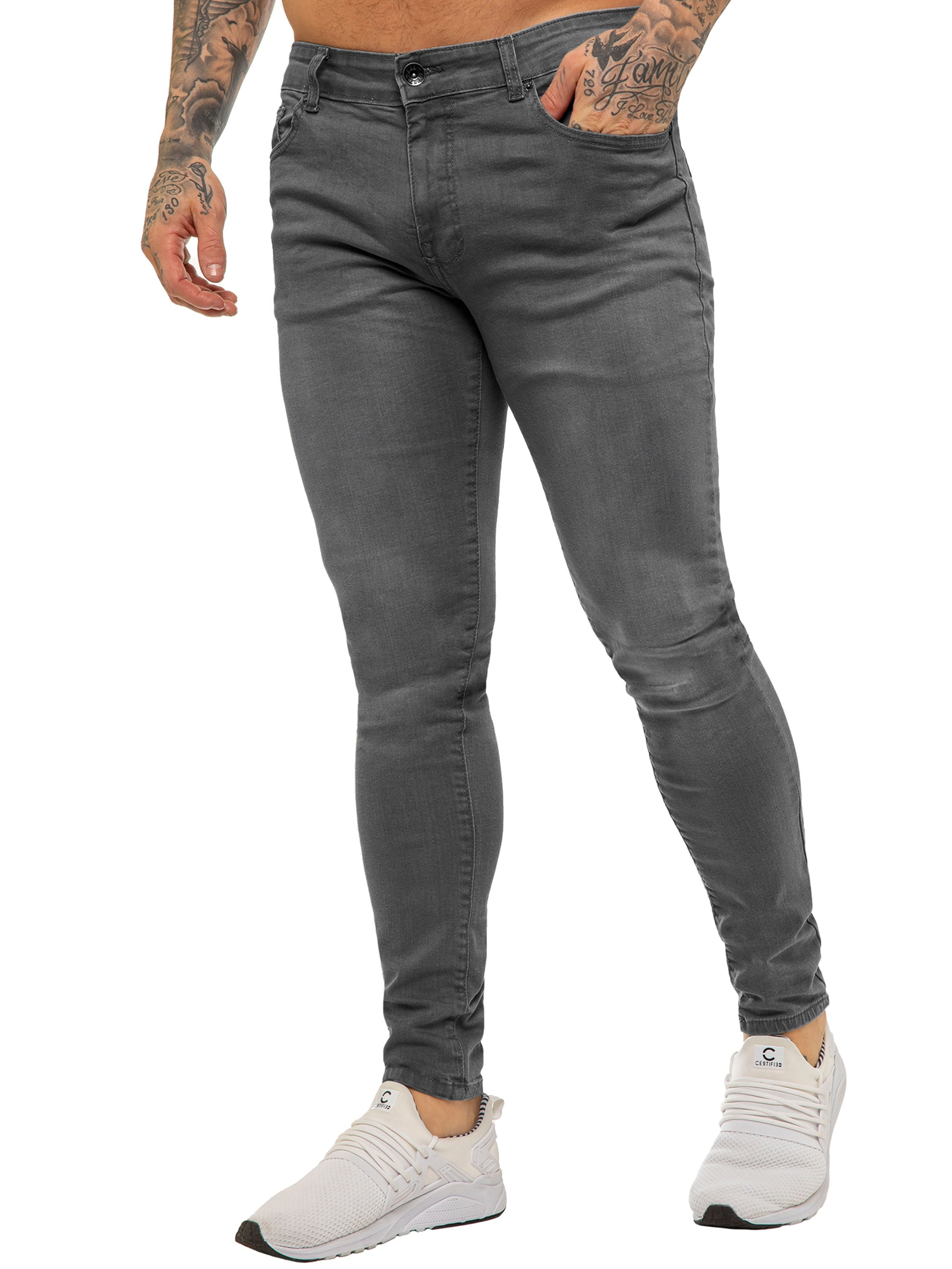 Enzo | Mens Designer Stretch Skinny Fit Jeans