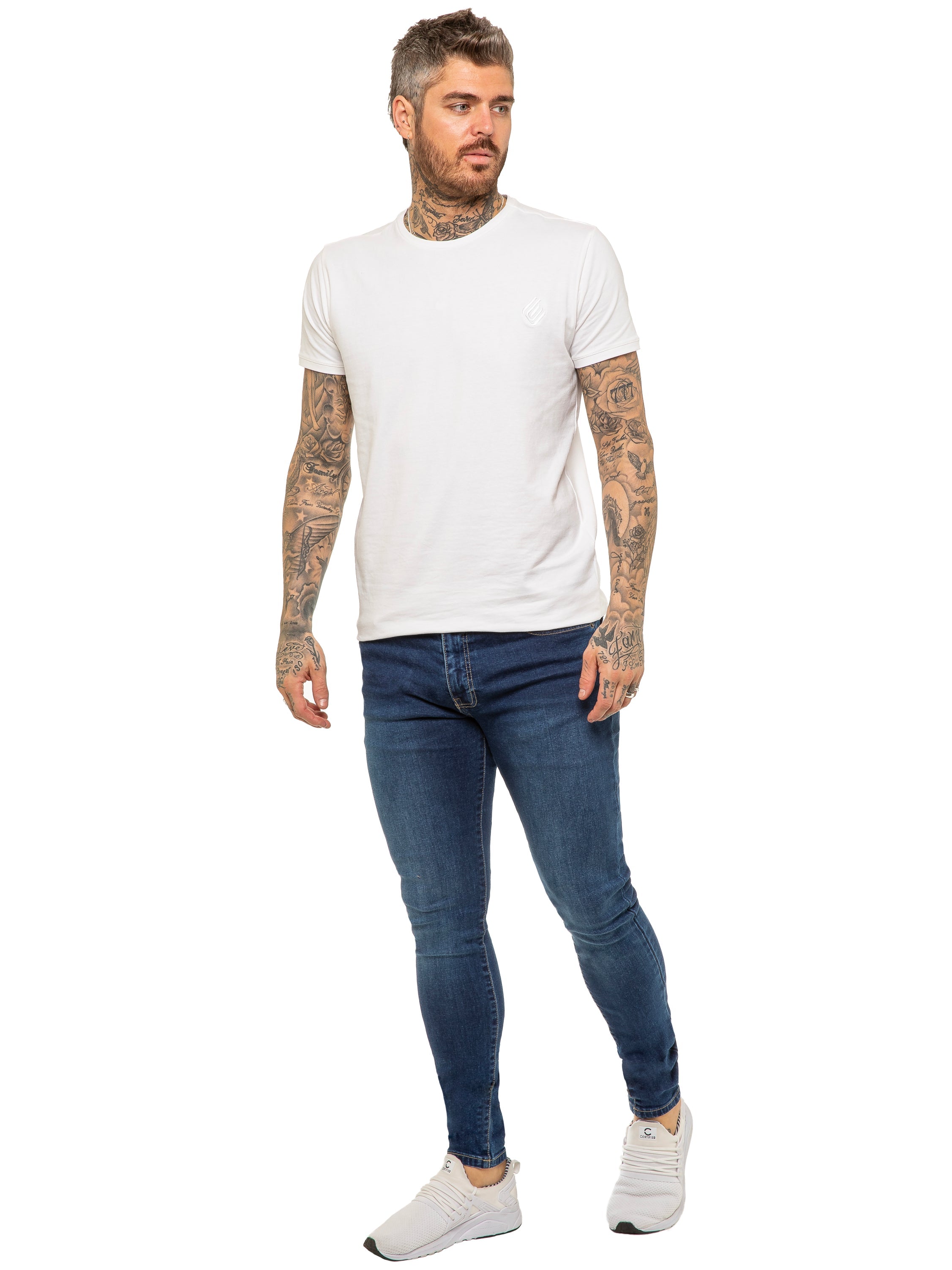 Enzo | Mens Designer Stretch Skinny Fit Jeans