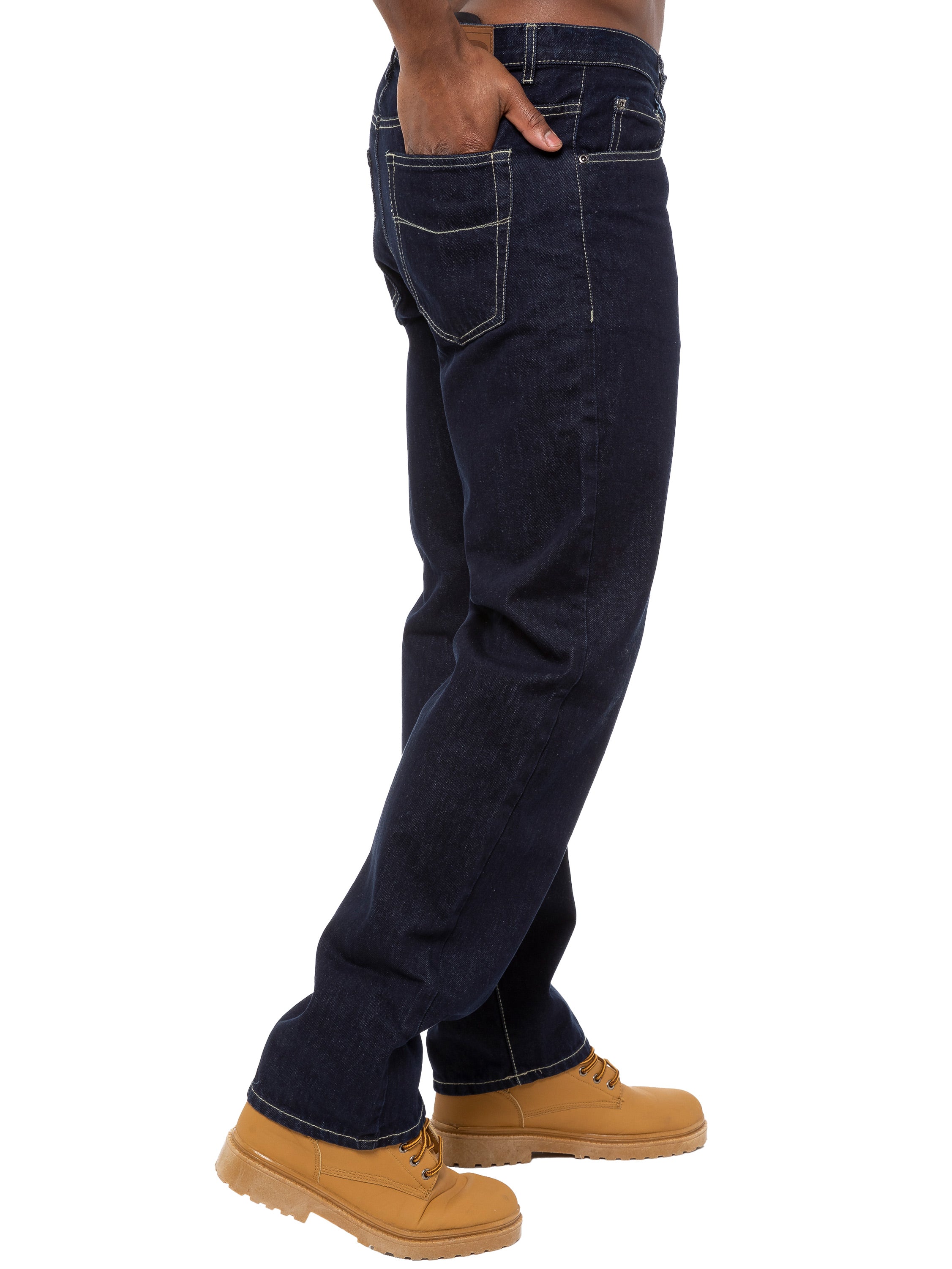 Mens Indigo Wash Classic Denim Jeans BCB3 | Blue Circle Designer Menswear