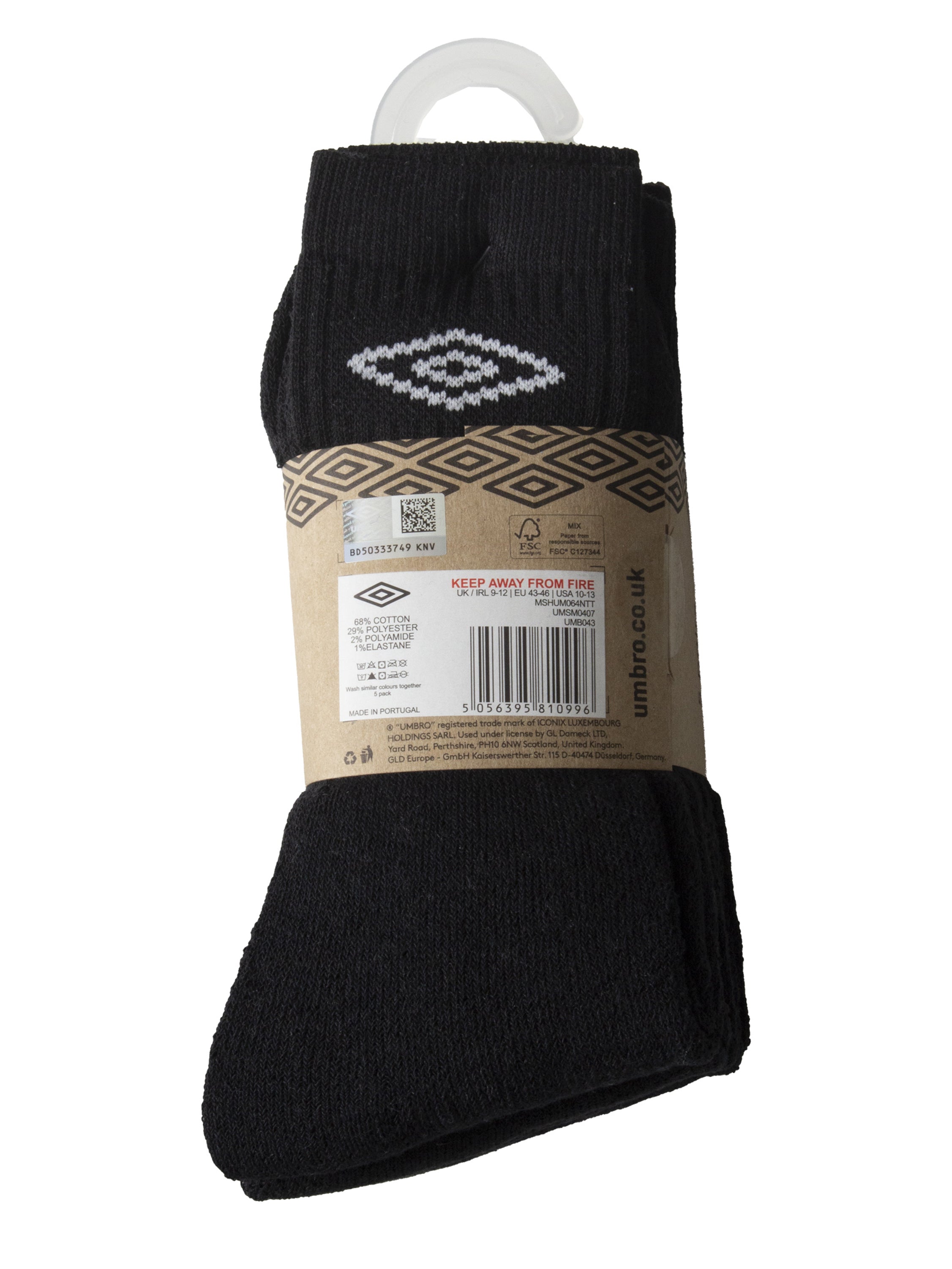 Mens Umbro Crew Socks | 5 Pairs