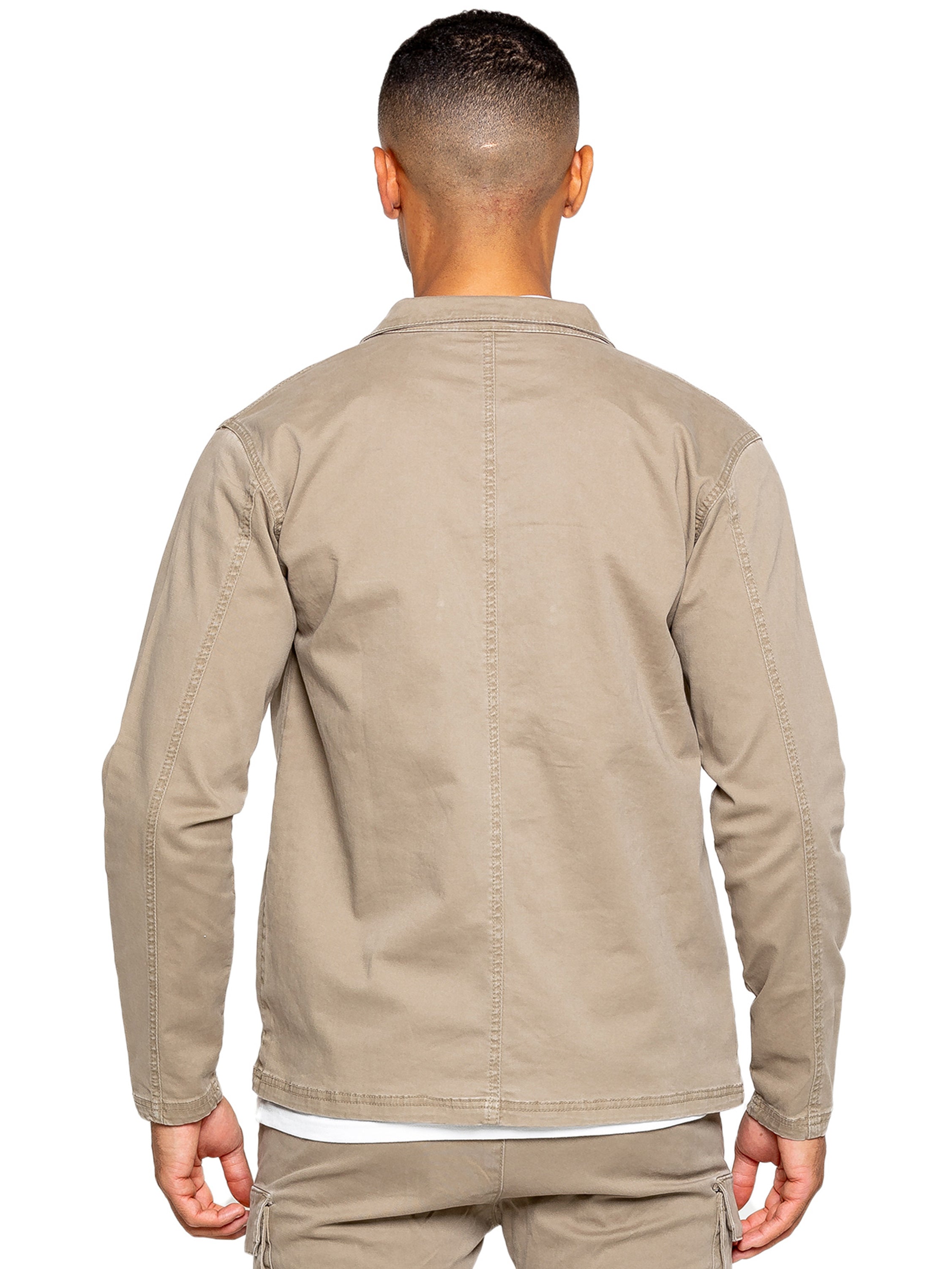 Enzo | Mens Cargo Overshirt Jacket