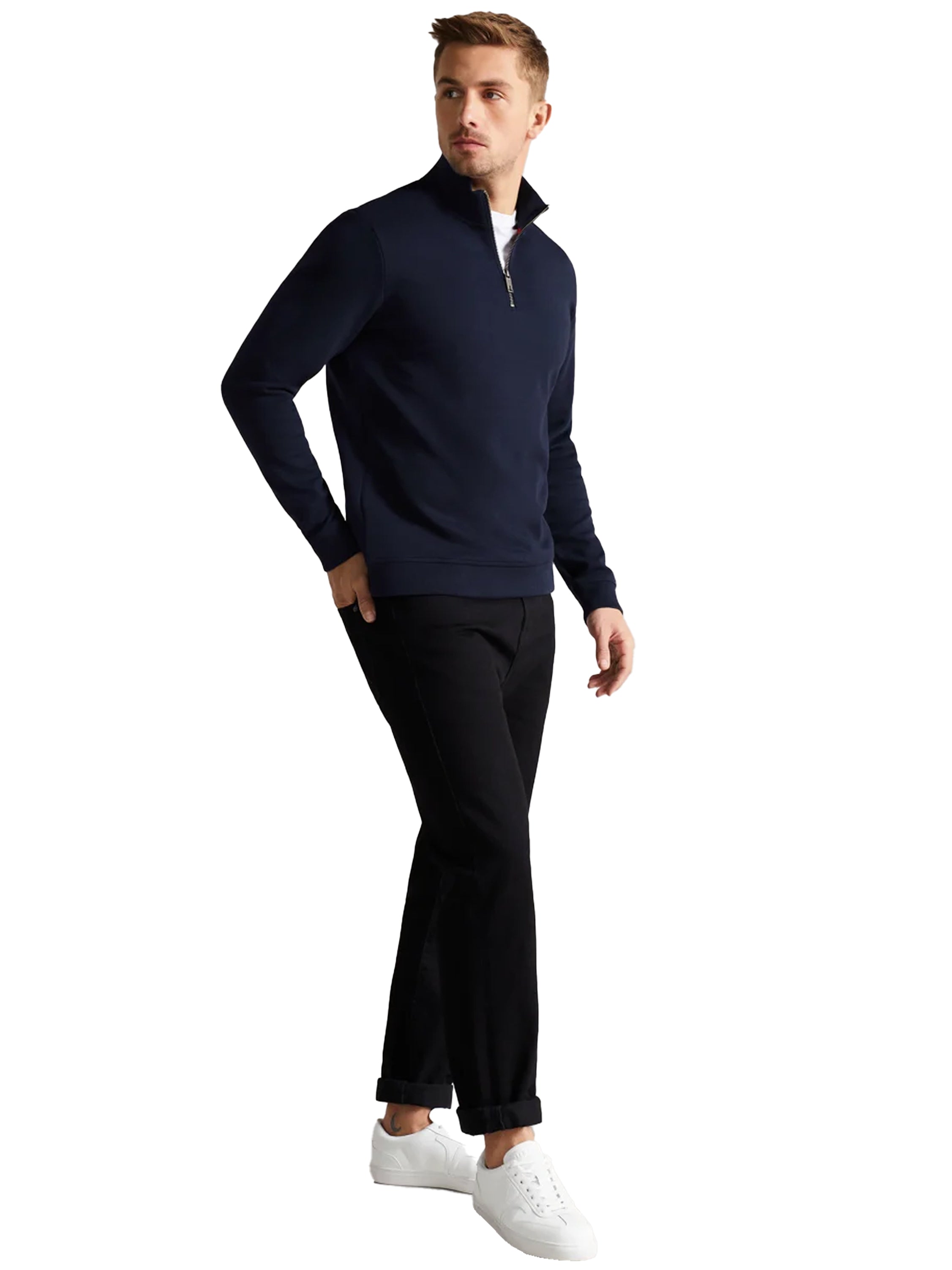Ted Baker | Mens Half Zip Funnel Neck Sweat - Antram
