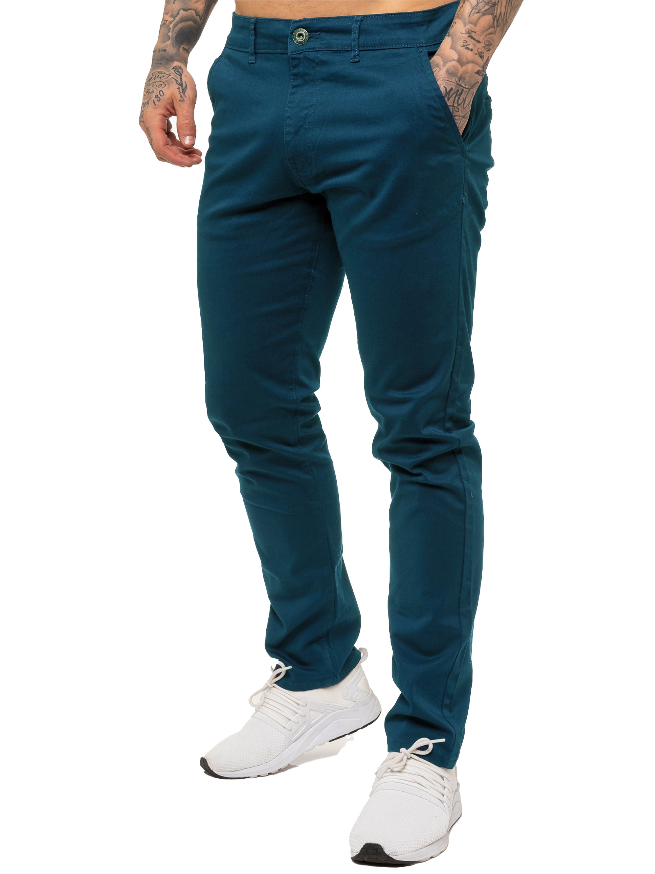 Enzo | Mens Slim Fit Stretch Chino Trousers