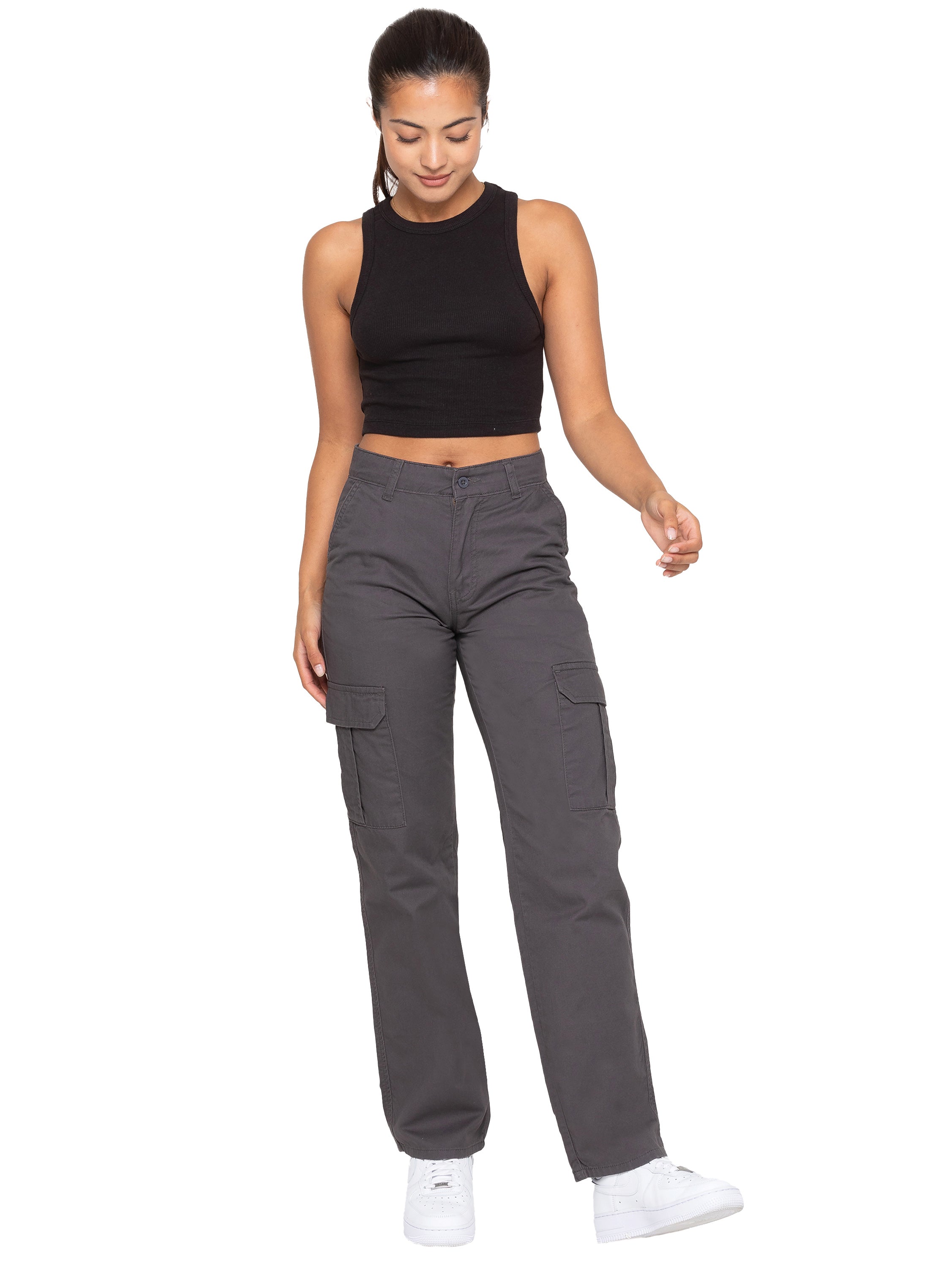 Enzo |  Womens Cargo Denim Jeans