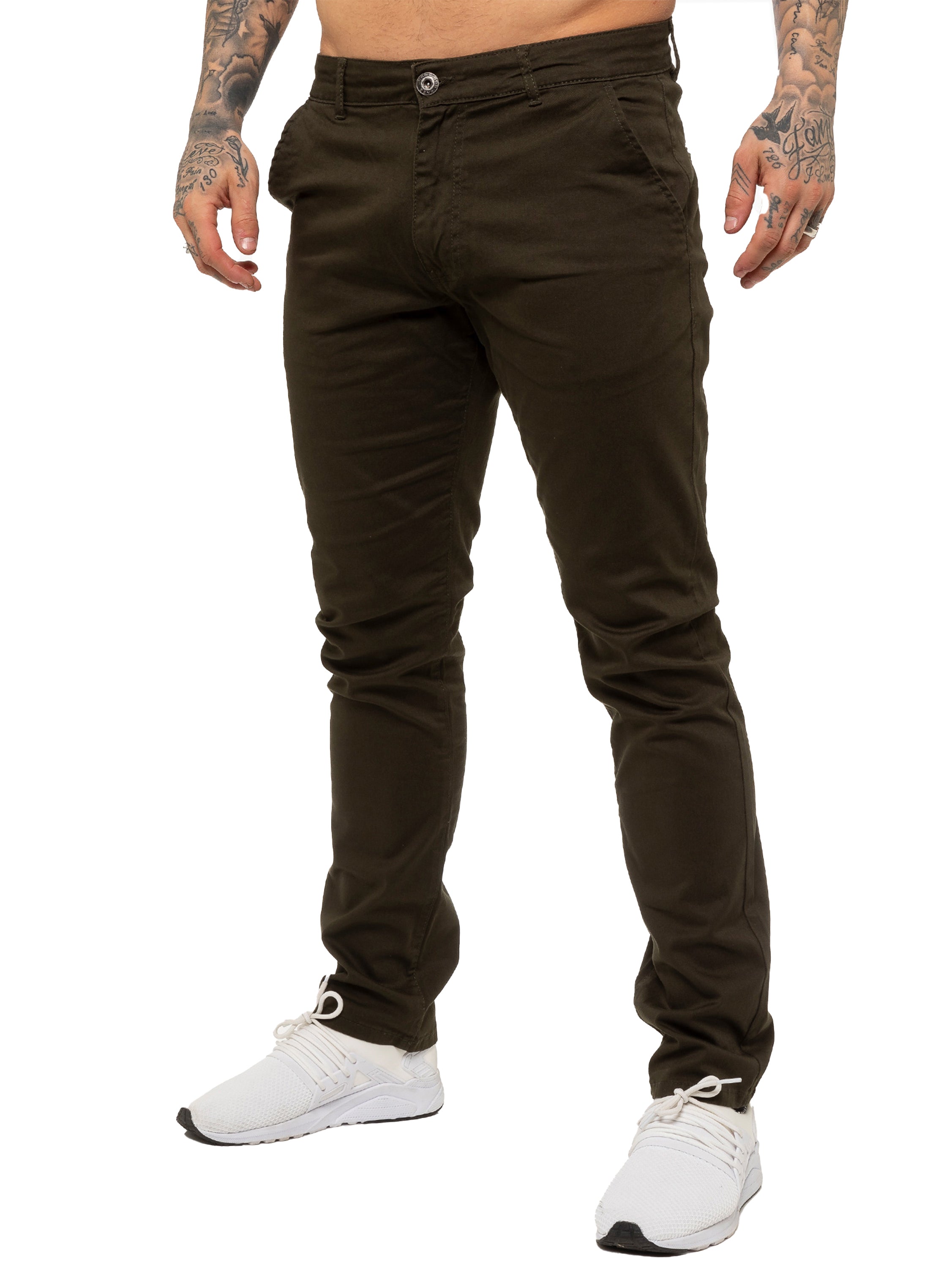 Enzo | Mens Slim Fit Stretch Chino Trousers