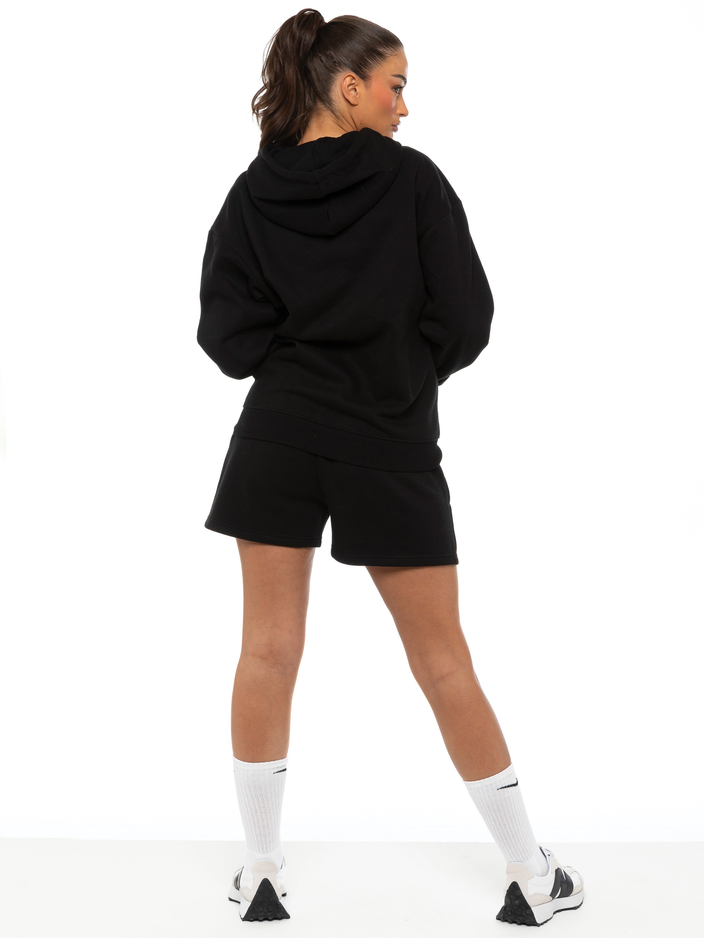 Enzo | Womens Oversized Pullover Hoodie Tracksuit Set With Shorts