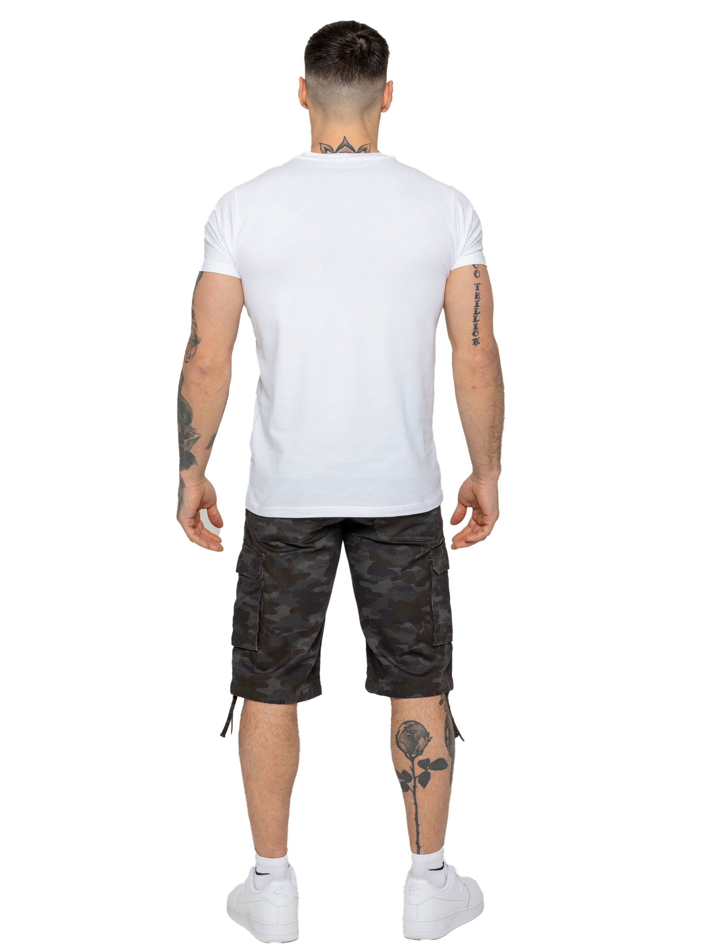 Enzo | Mens Cargo Combat Camo Shorts