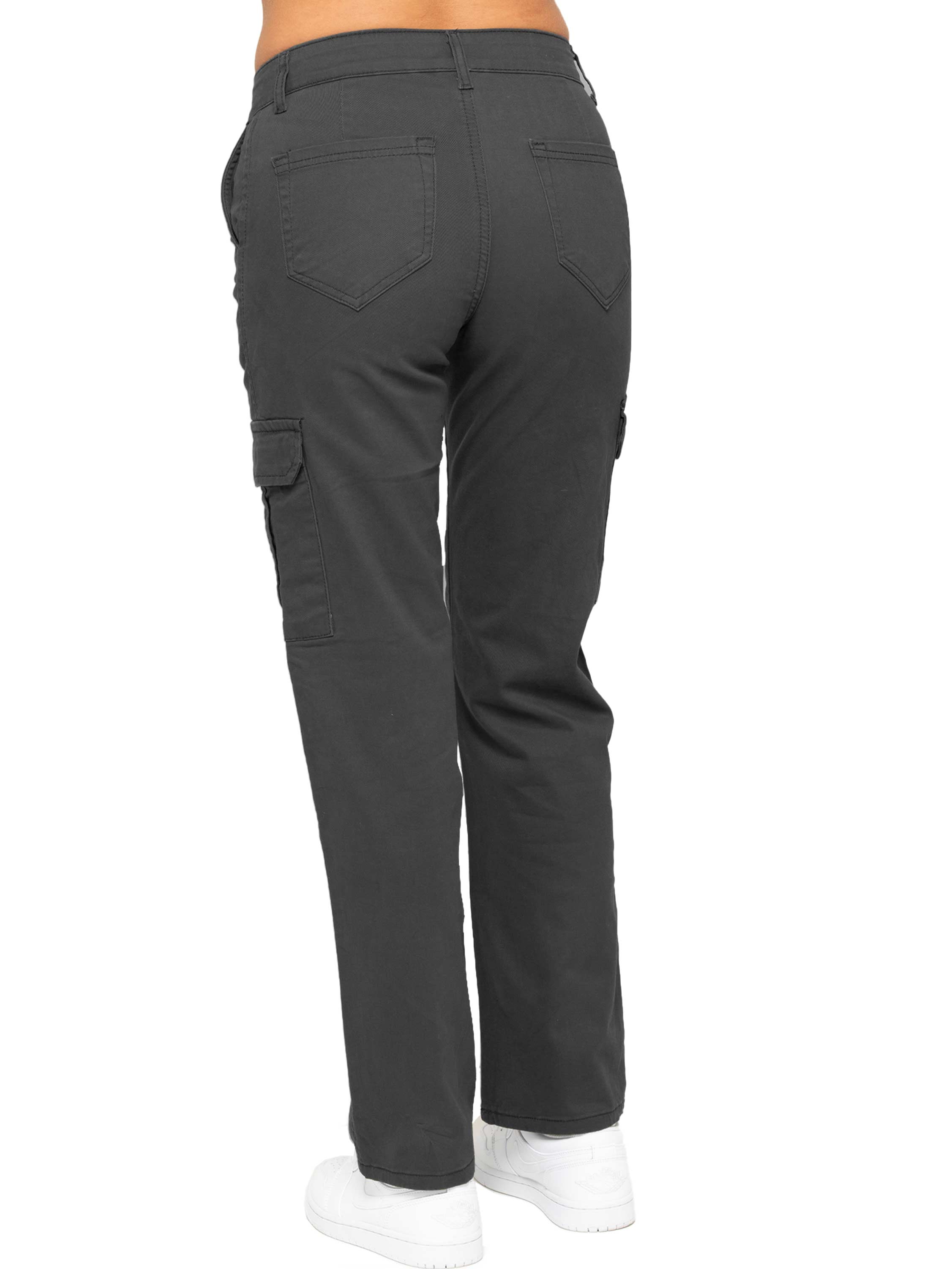 Enzo | Womens Stretch Cargo Jeans