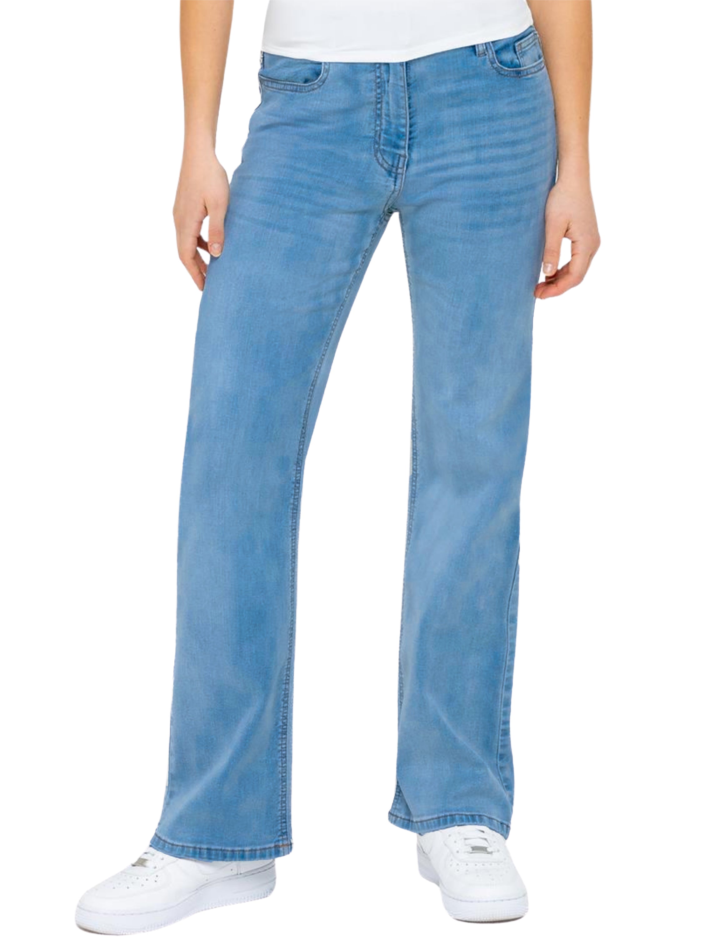 Enzo | Womens Wide Leg Jeans