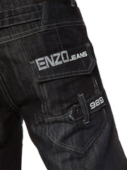 Enzo | Mens Cargo Denim Shorts