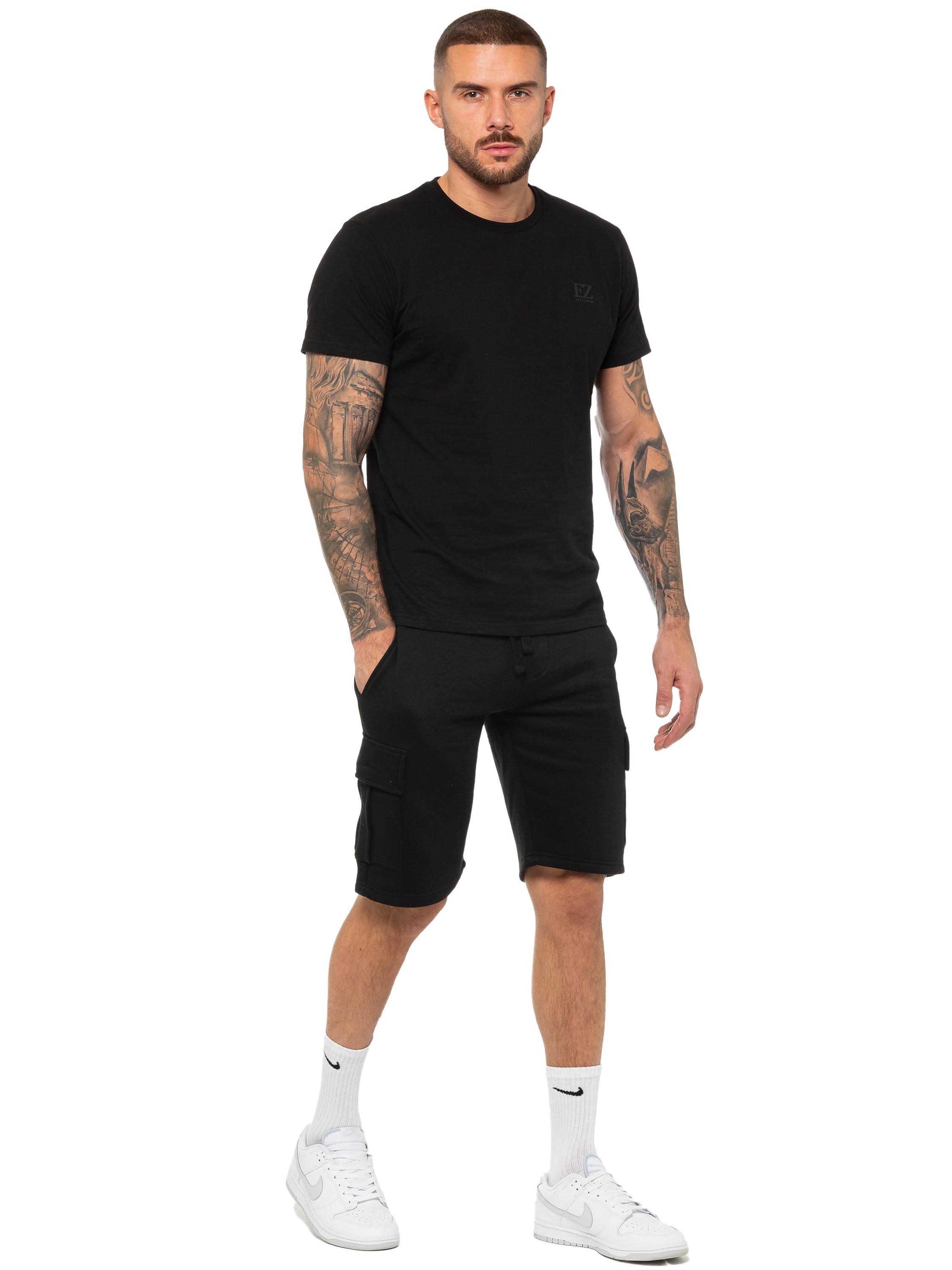 Enzo | Mens Cargo Fleece Shorts