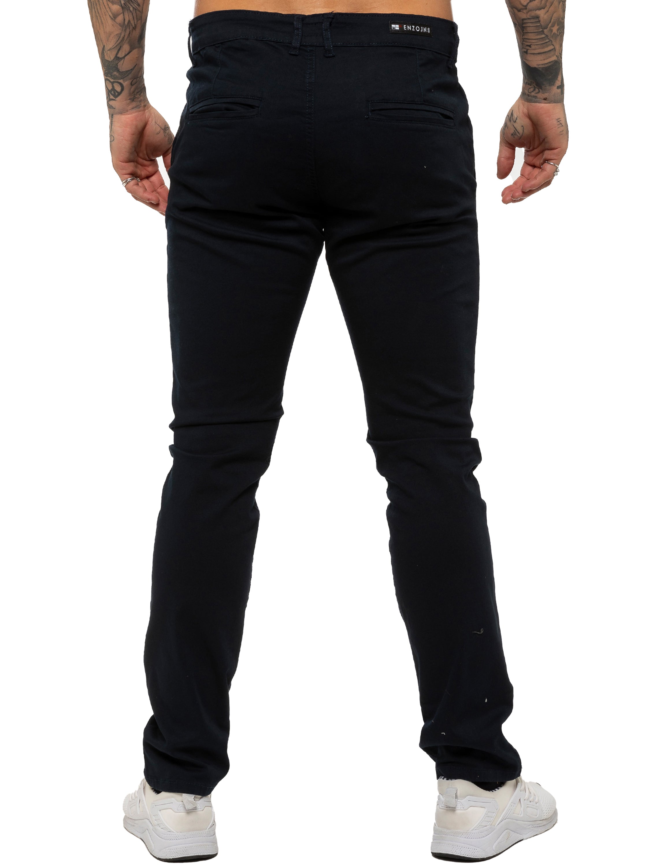 Enzo | Mens Slim Fit Stretch Chino Trousers