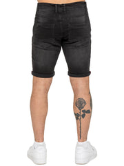 Enzo | Mens Denim Stretch Shorts