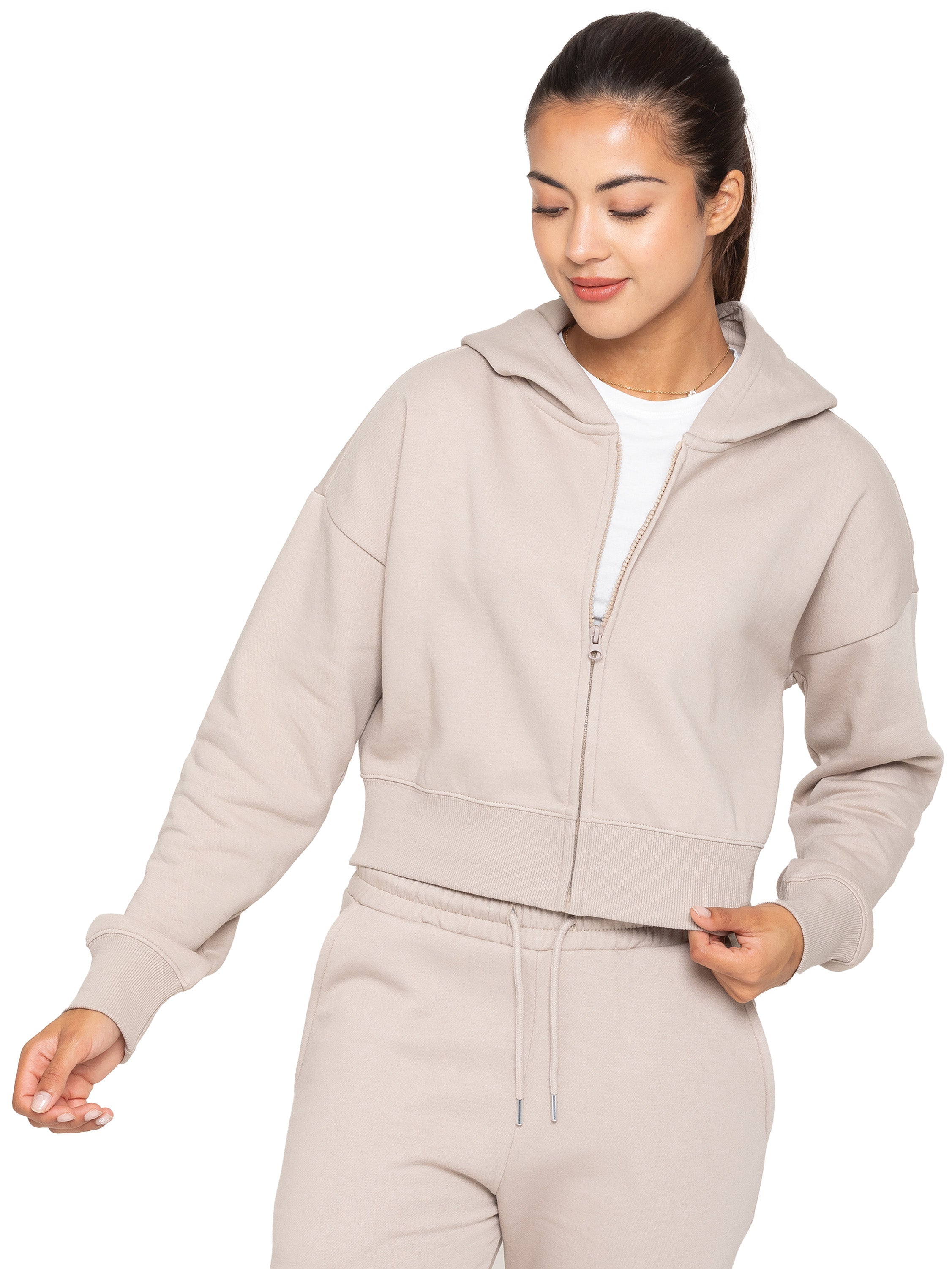 Enzo | Womens Cropped Zipped Hoodie