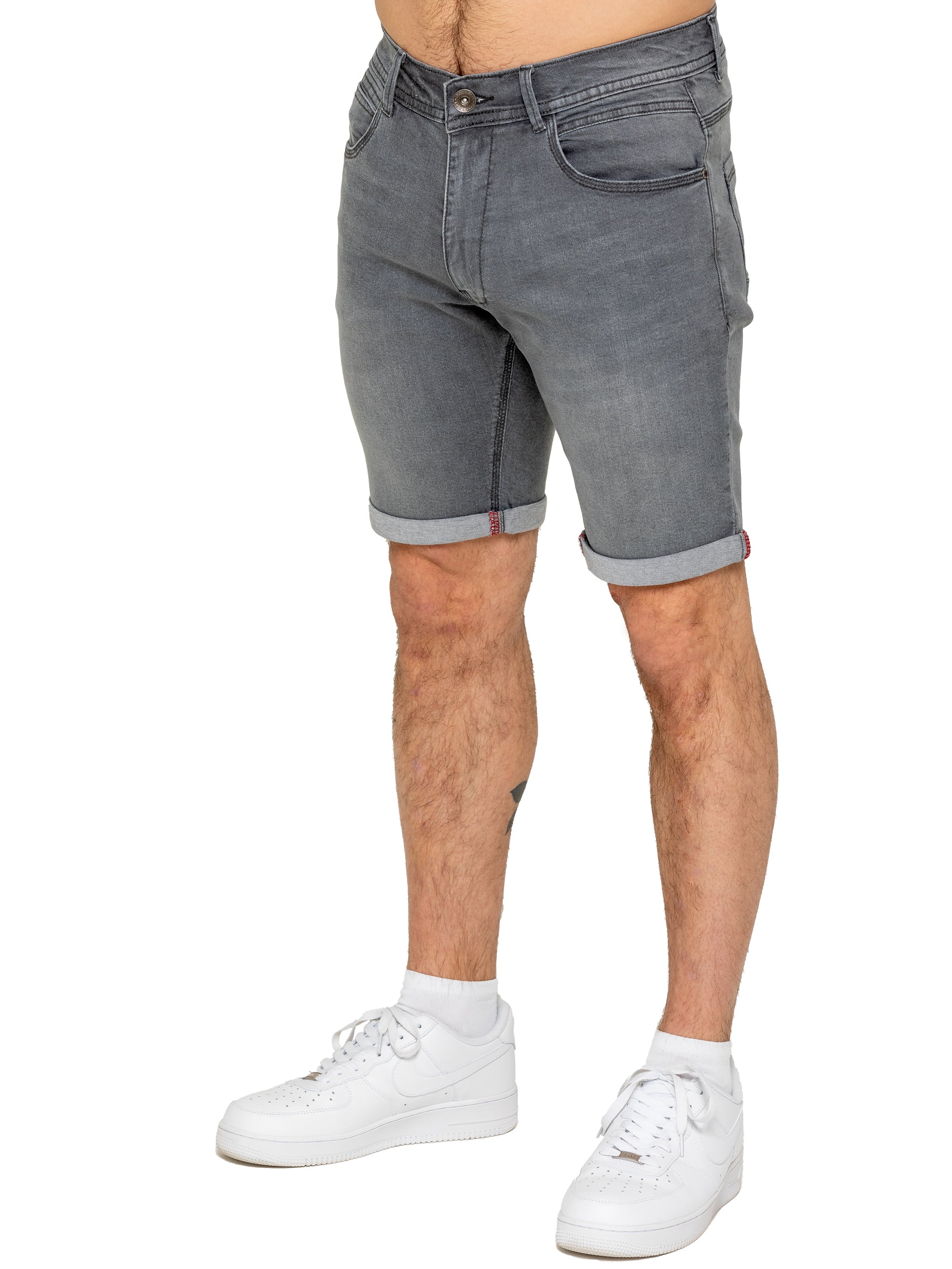 Enzo | Mens Denim Stretch Shorts