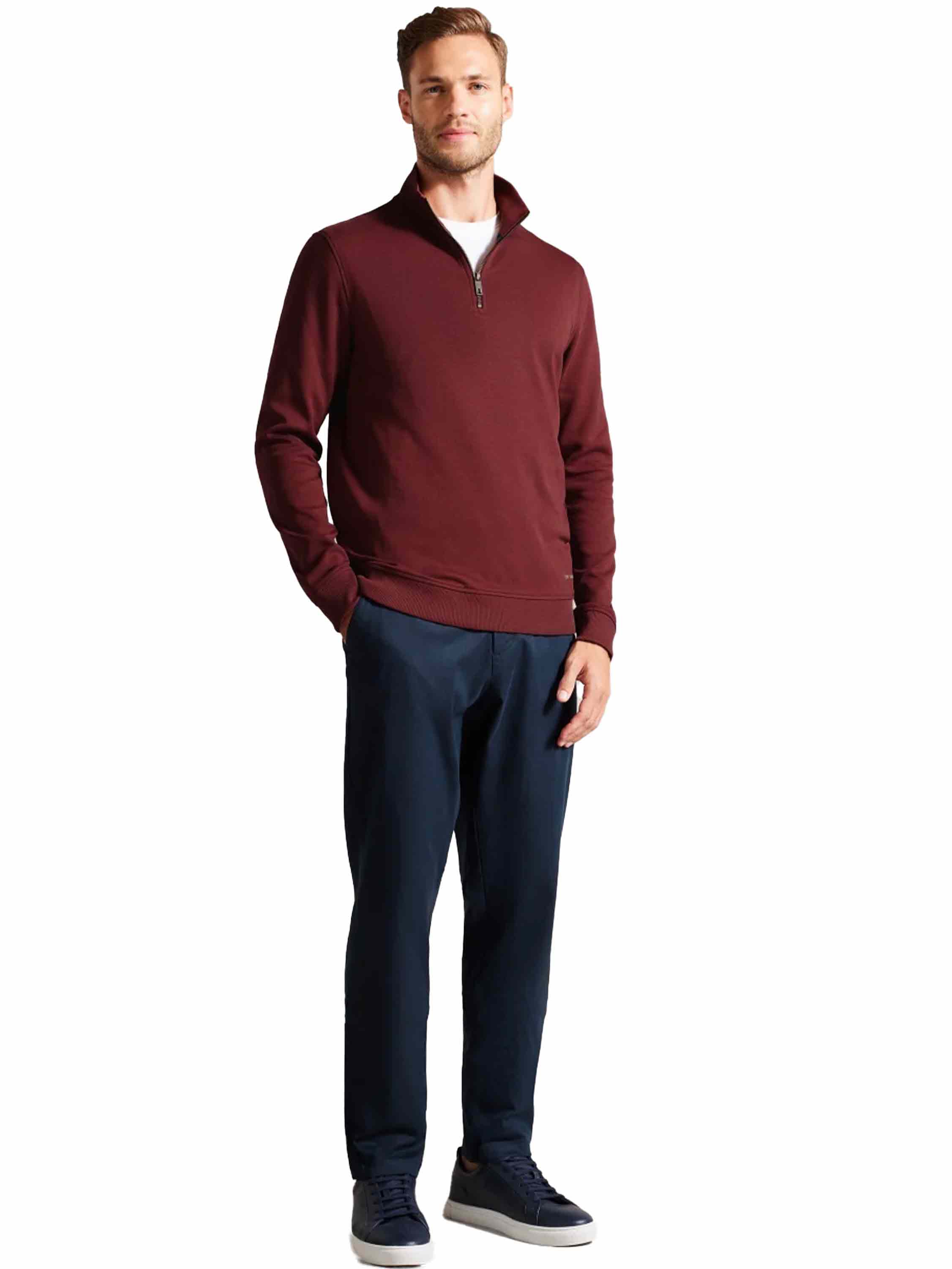 Ted Baker | Mens Half Zip Funnel Neck Sweat - Antram