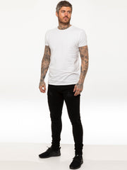 Mens Super Skinny Stretch Biker Denim Jeans | Enzo Designer Menswear