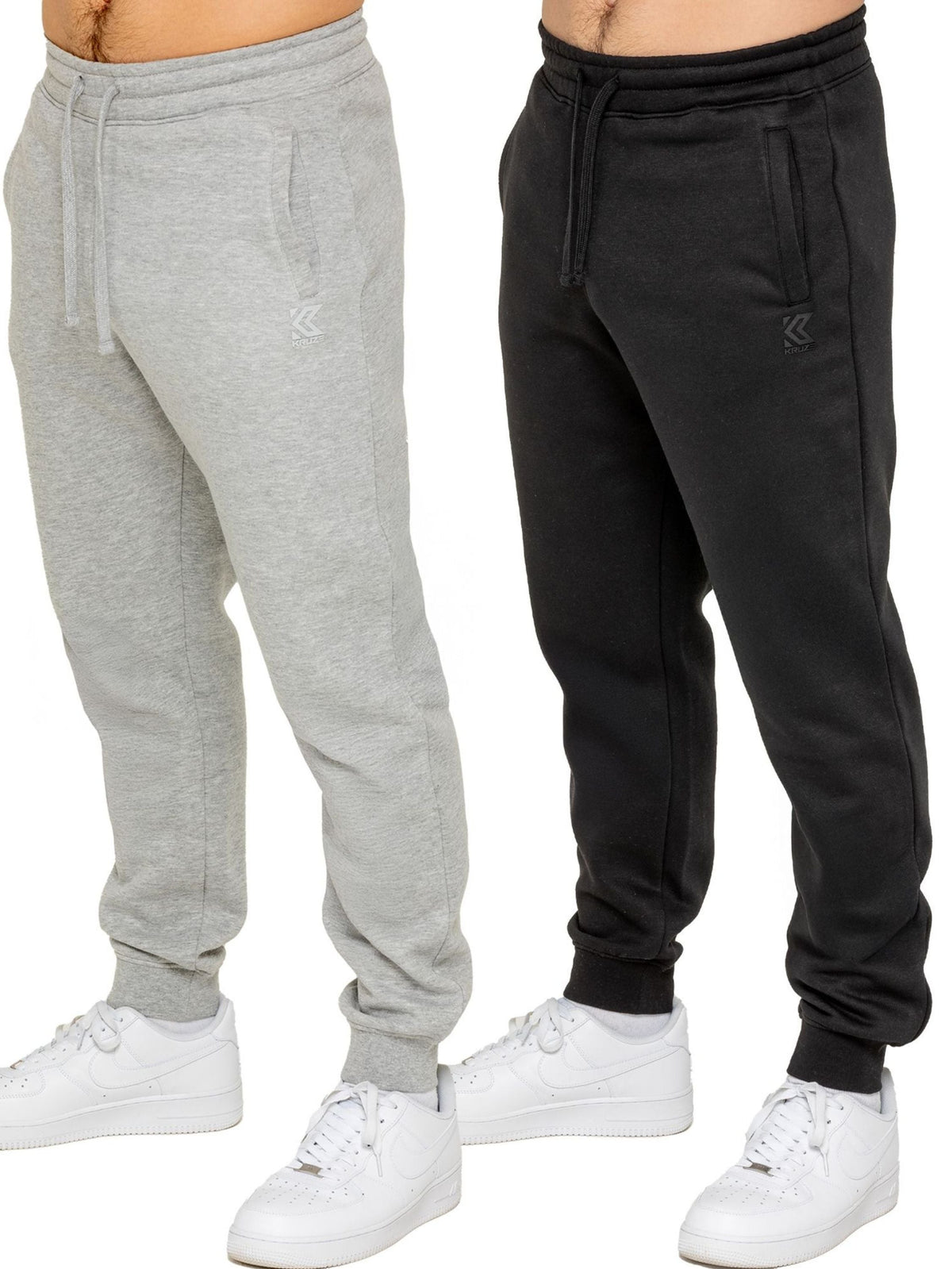Kruze | Mens Fleece Joggers 2 Pack
