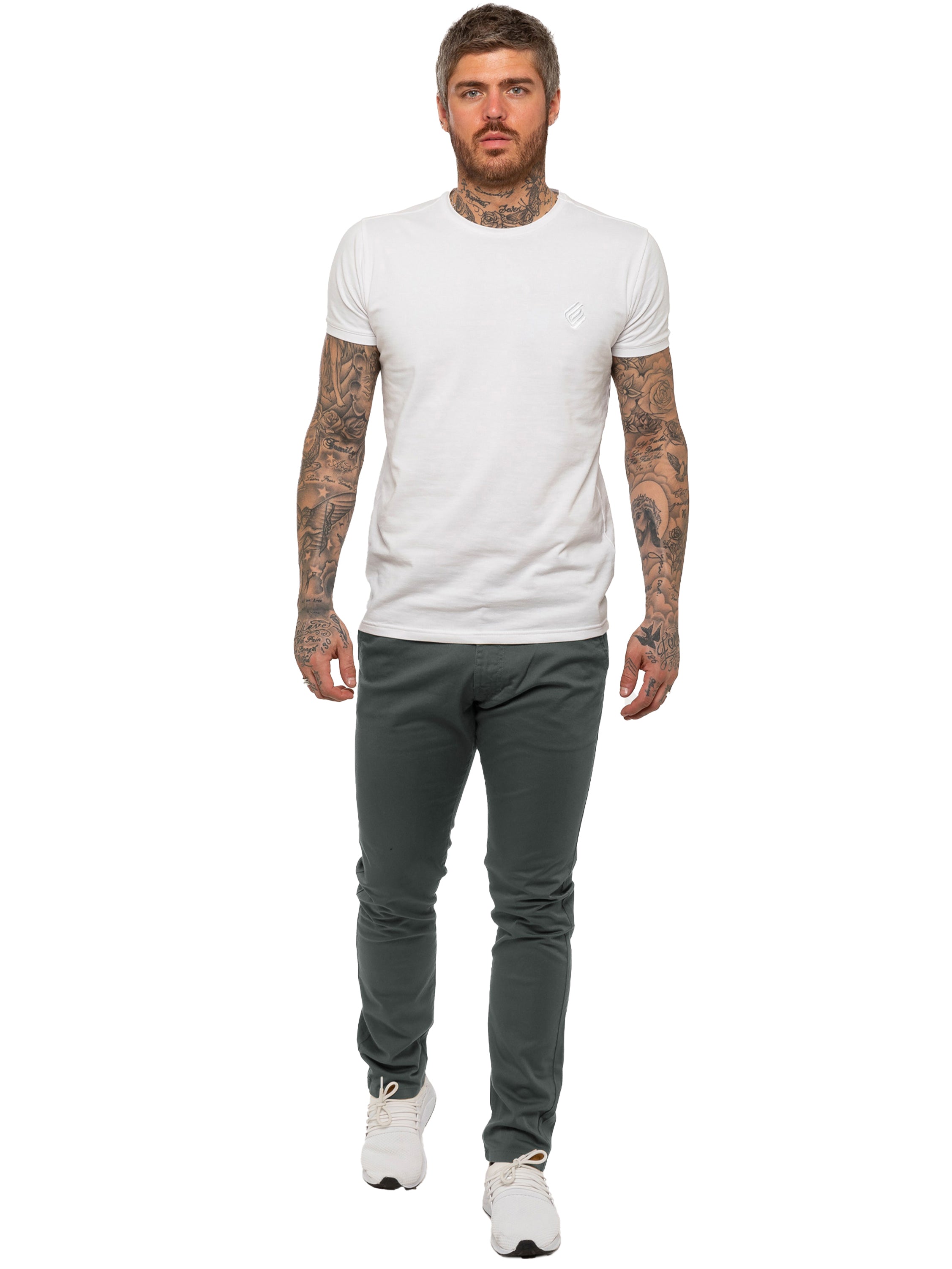 Enzo | Mens Slim Fit Stretch Chino Trousers
