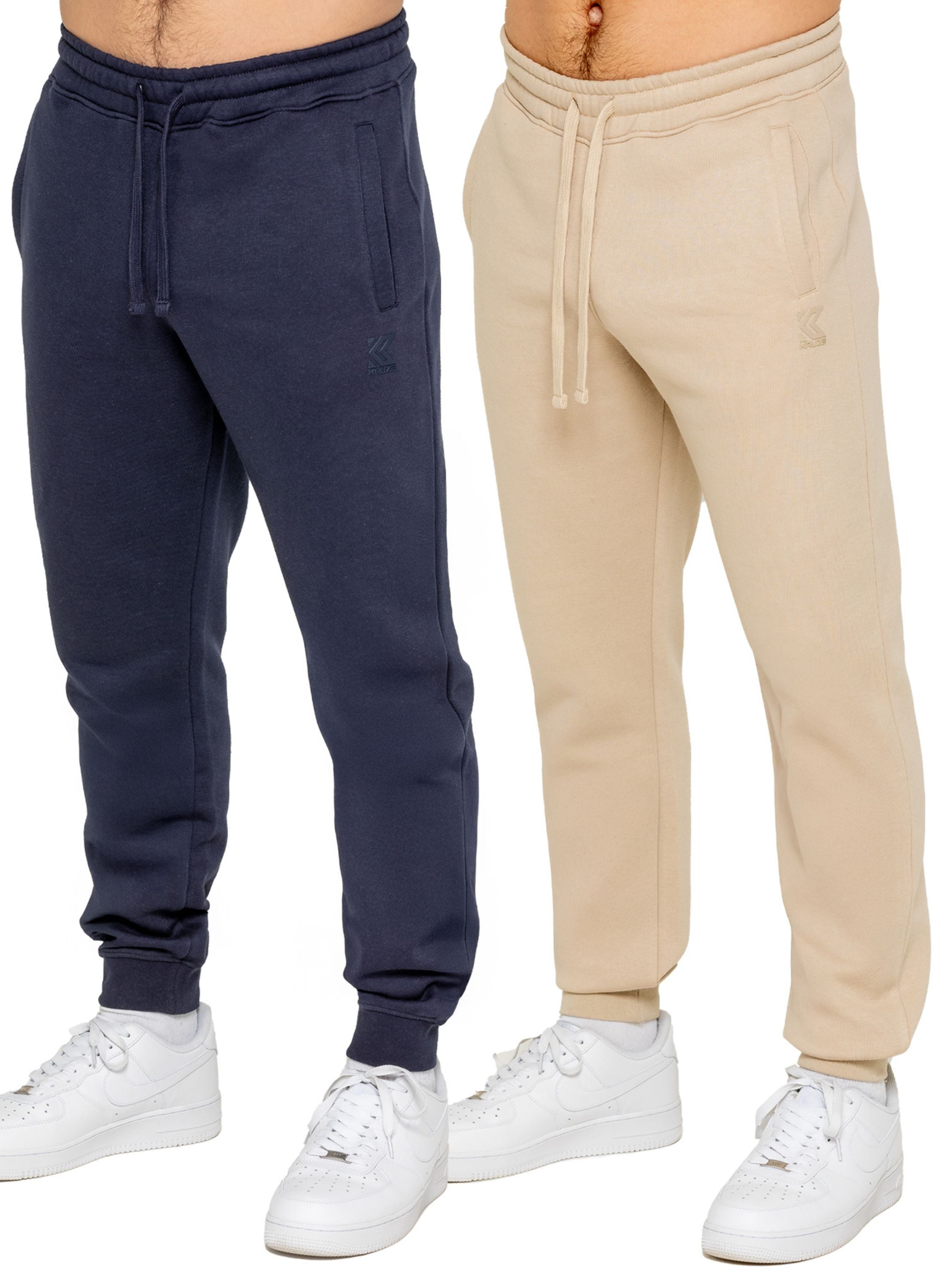 Kruze | Mens Fleece Joggers 2 Pack