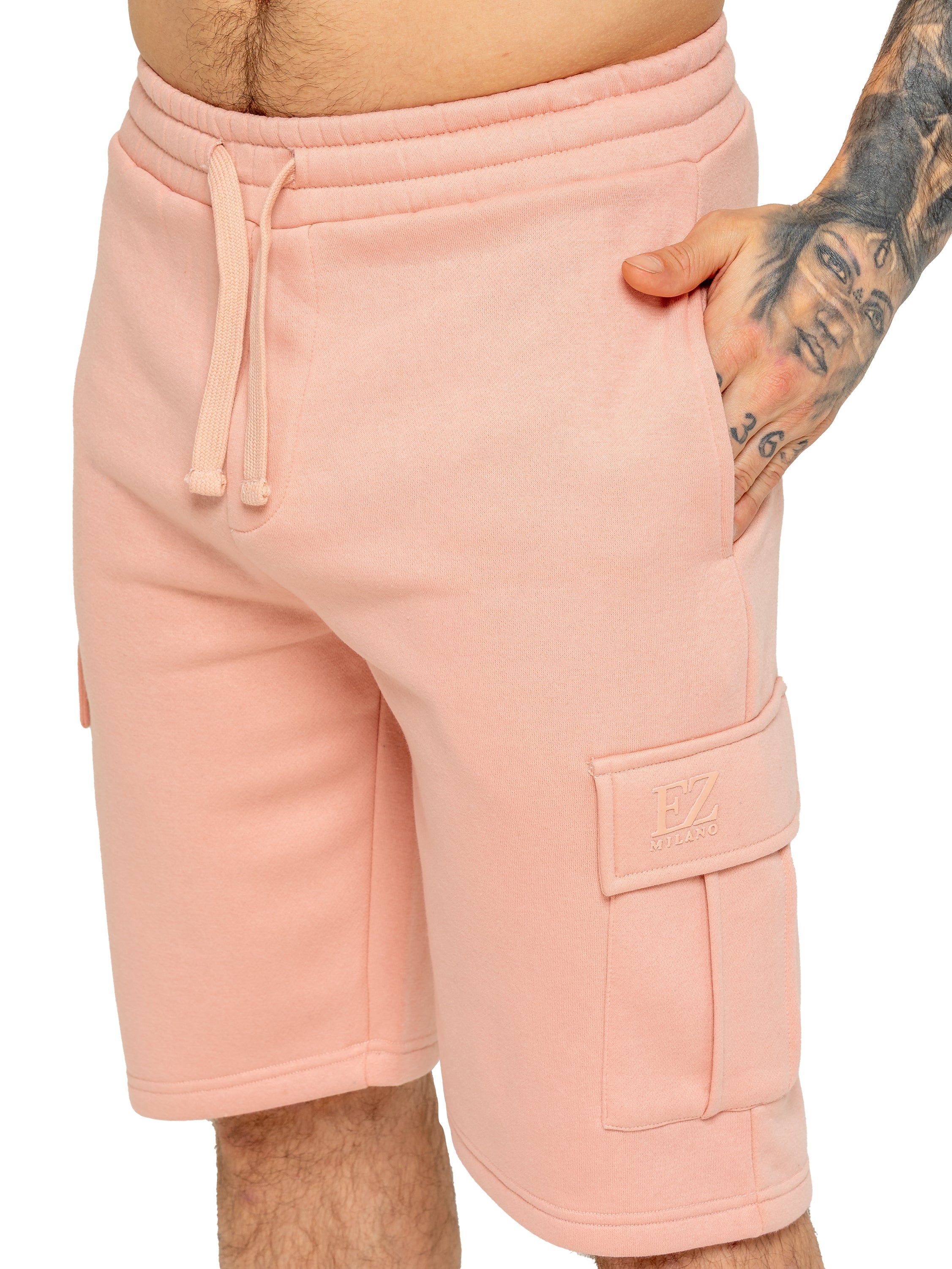 Enzo | Mens Cargo Fleece Shorts