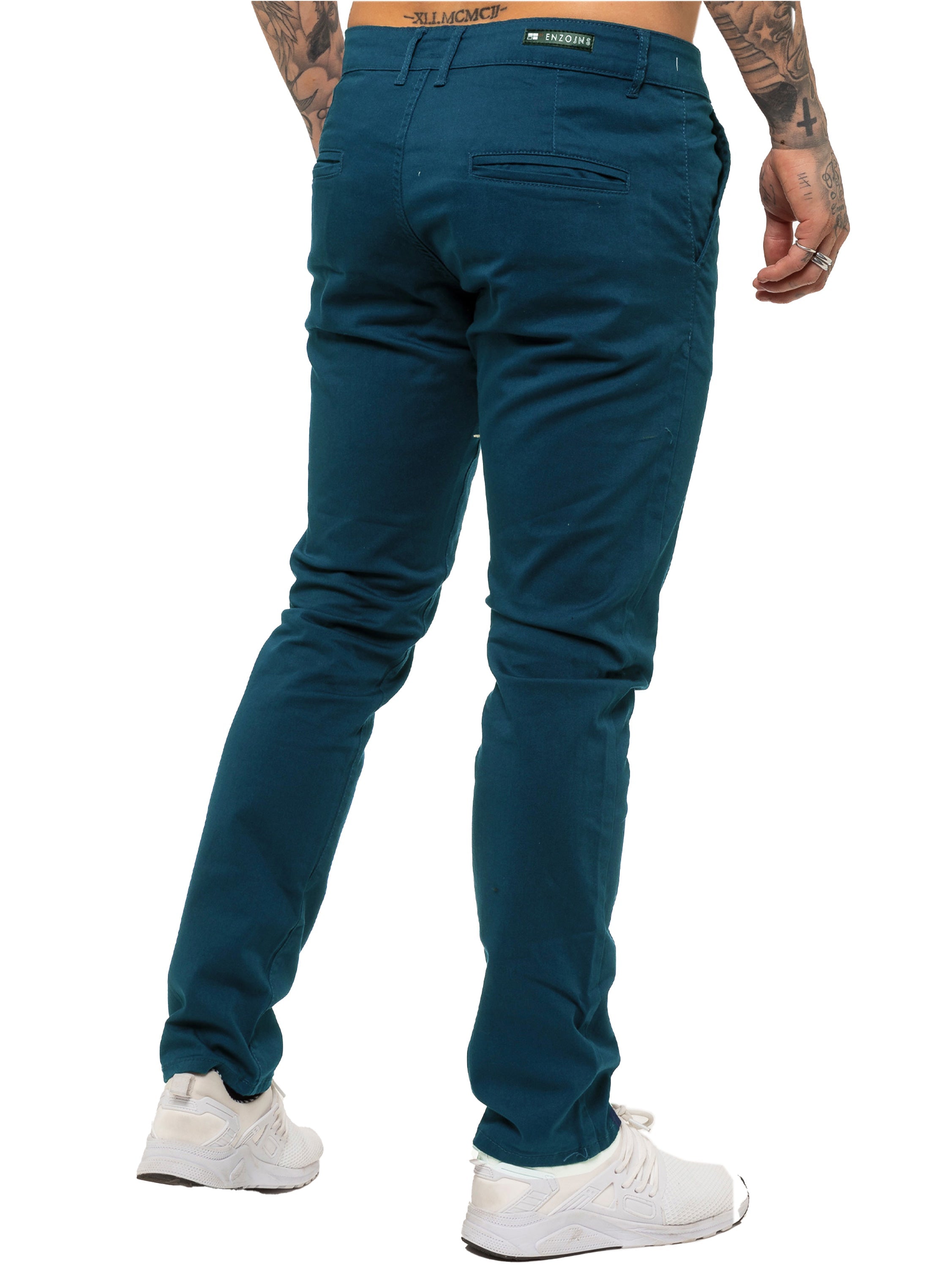 Enzo | Mens Slim Fit Stretch Chino Trousers