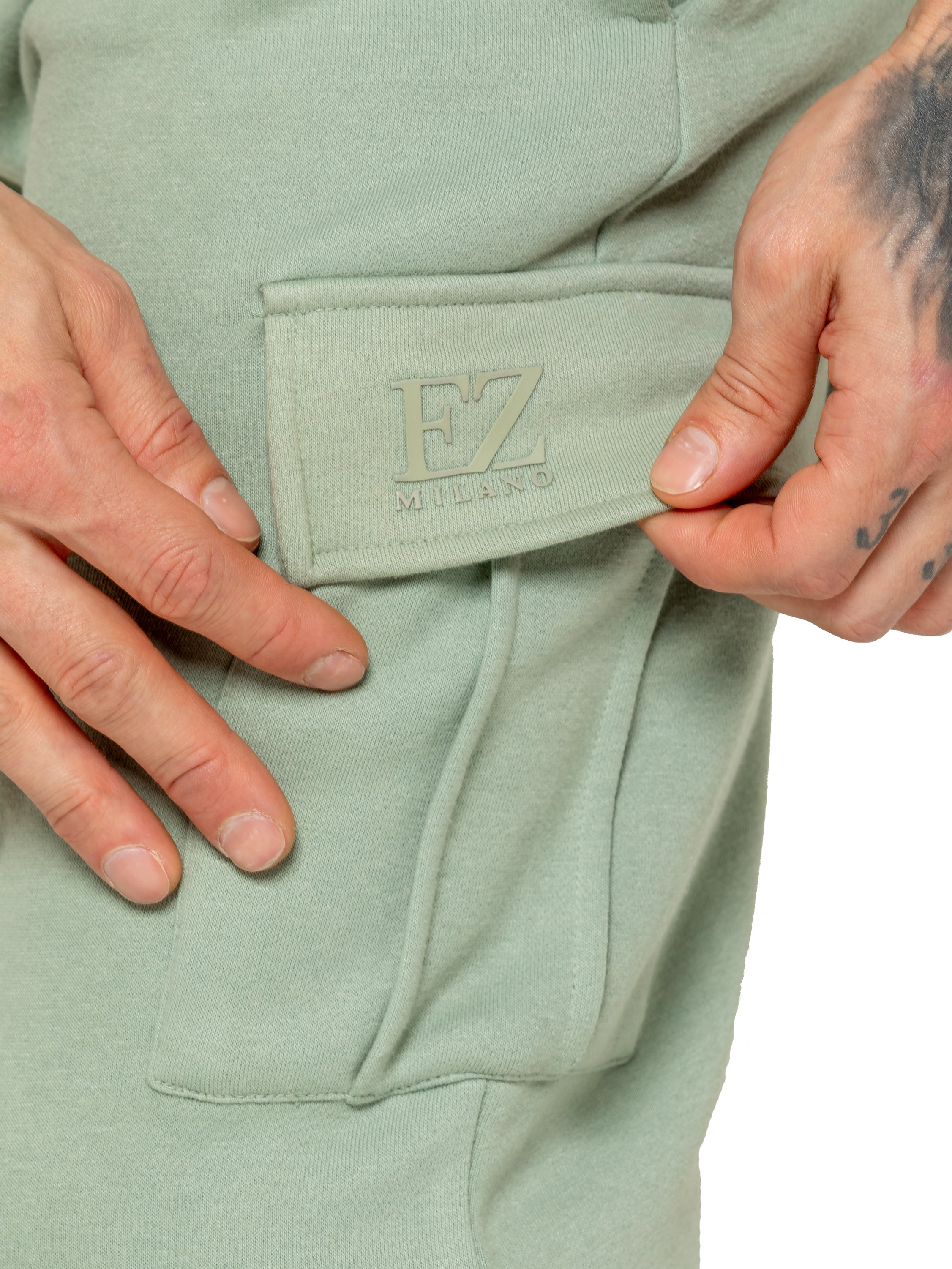 Enzo | Mens Cargo Fleece Shorts