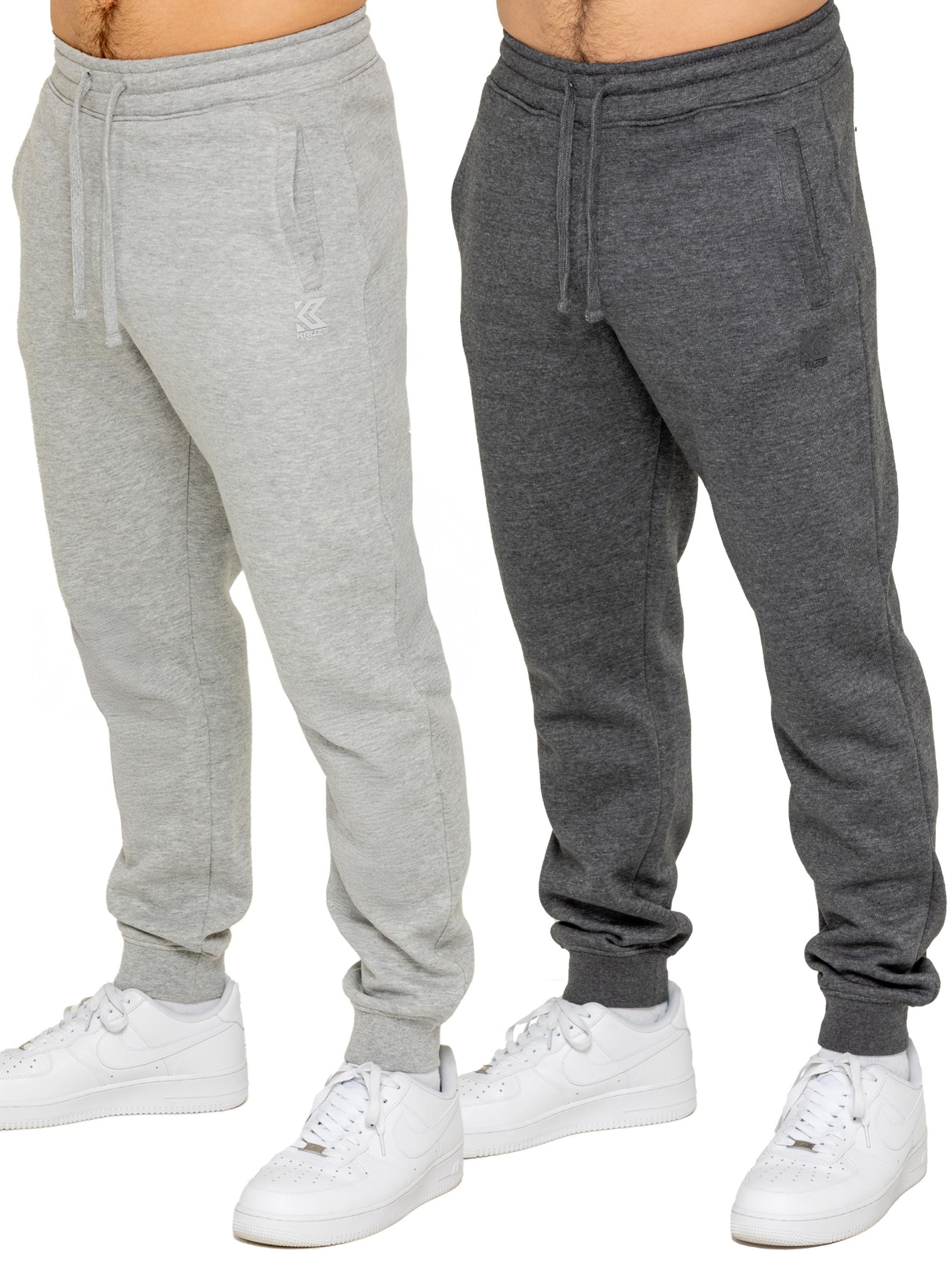 Kruze | Mens Fleece Joggers 2 Pack