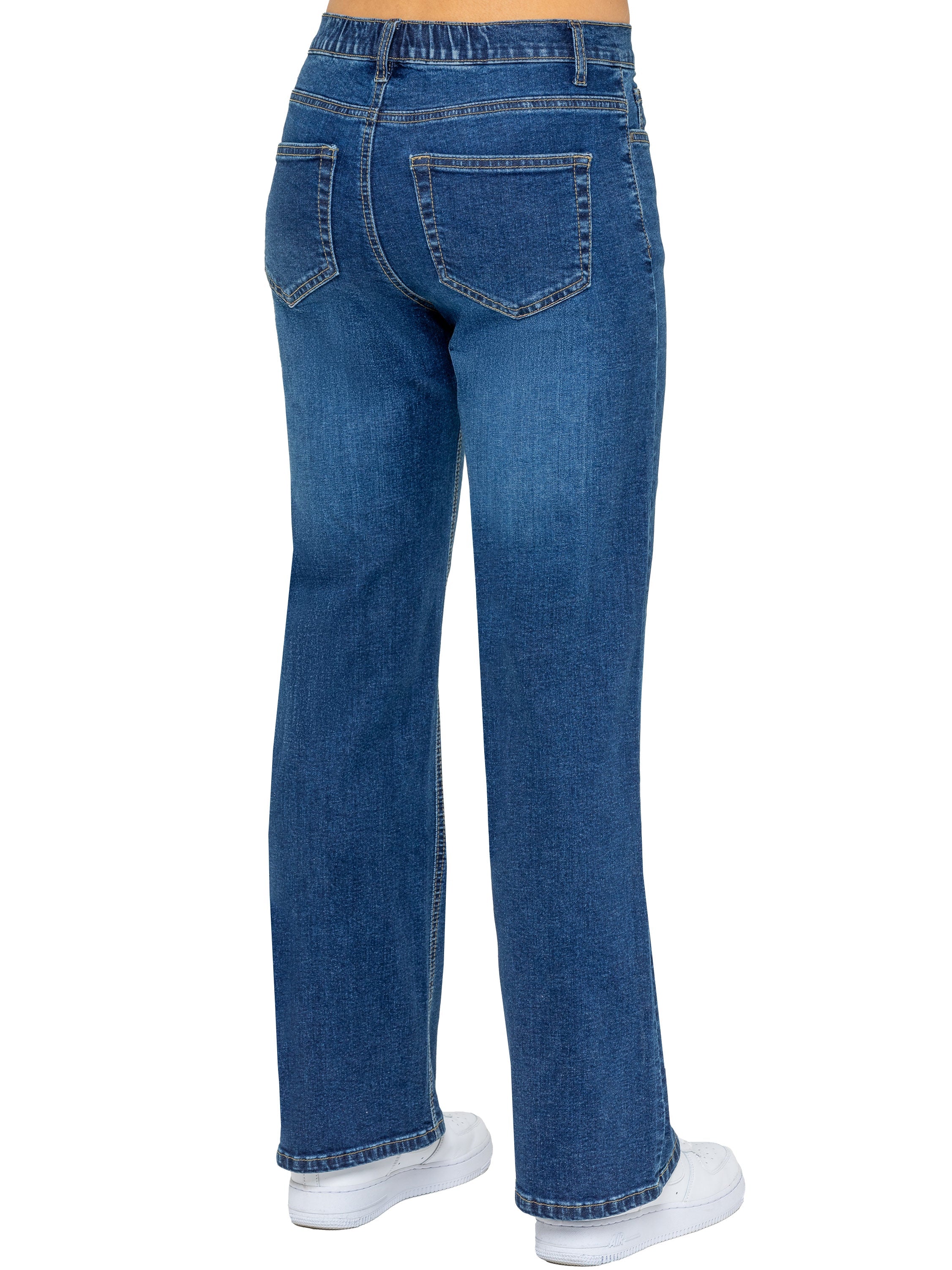 Enzo | Womens Wide Leg Jeans