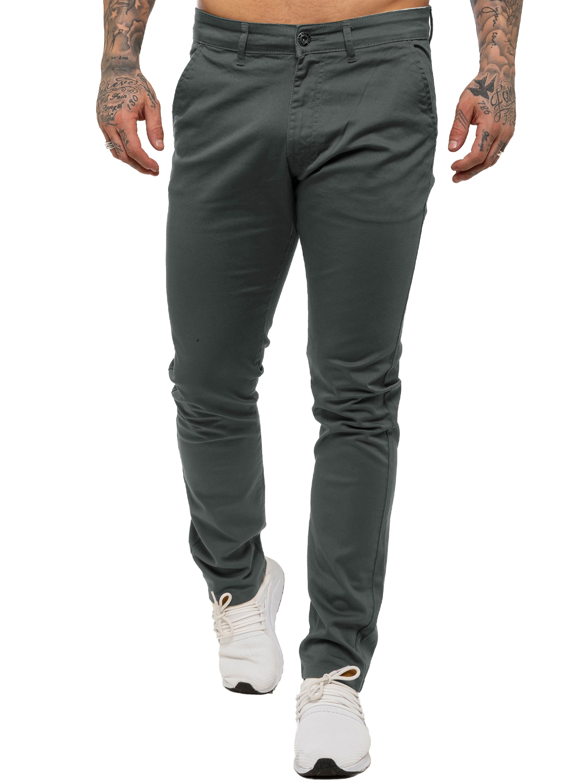 Enzo | Mens Slim Fit Stretch Chino Trousers