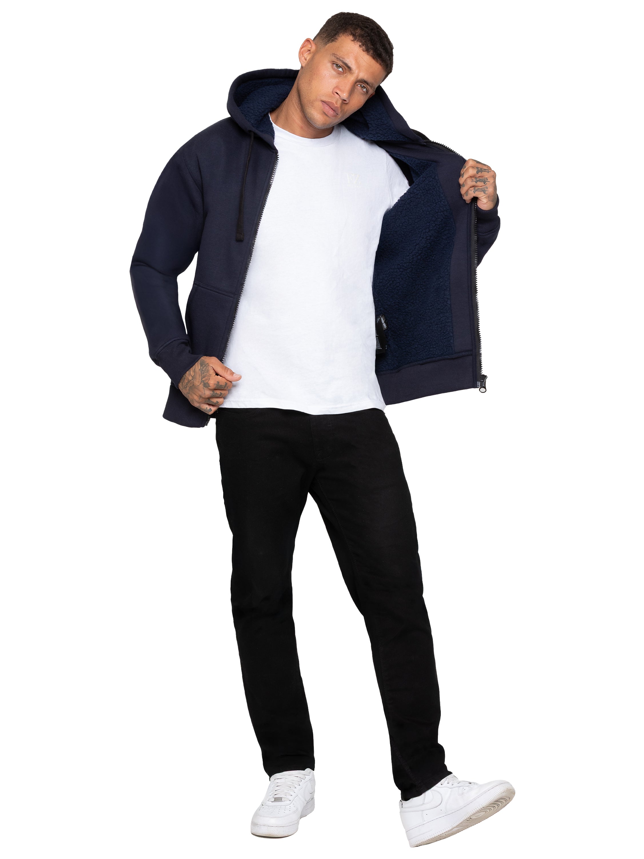 Enzo | Men's Borg Lined Hoodie