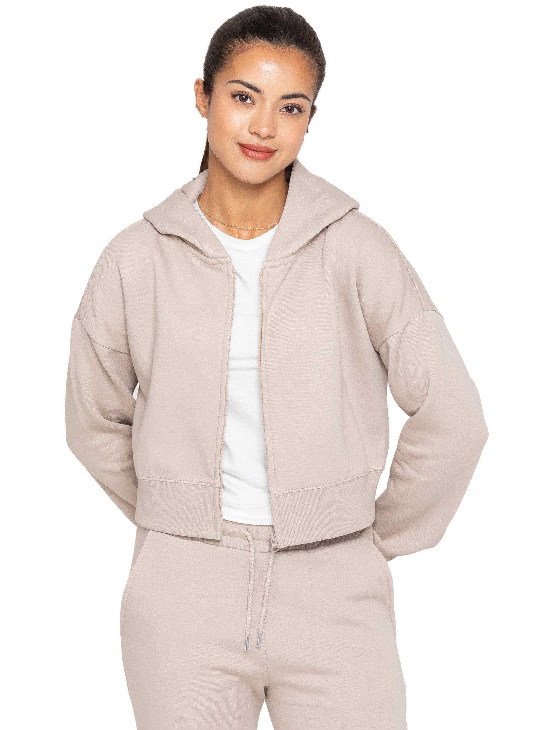 Enzo | Womens Cropped Zipped Hoodie