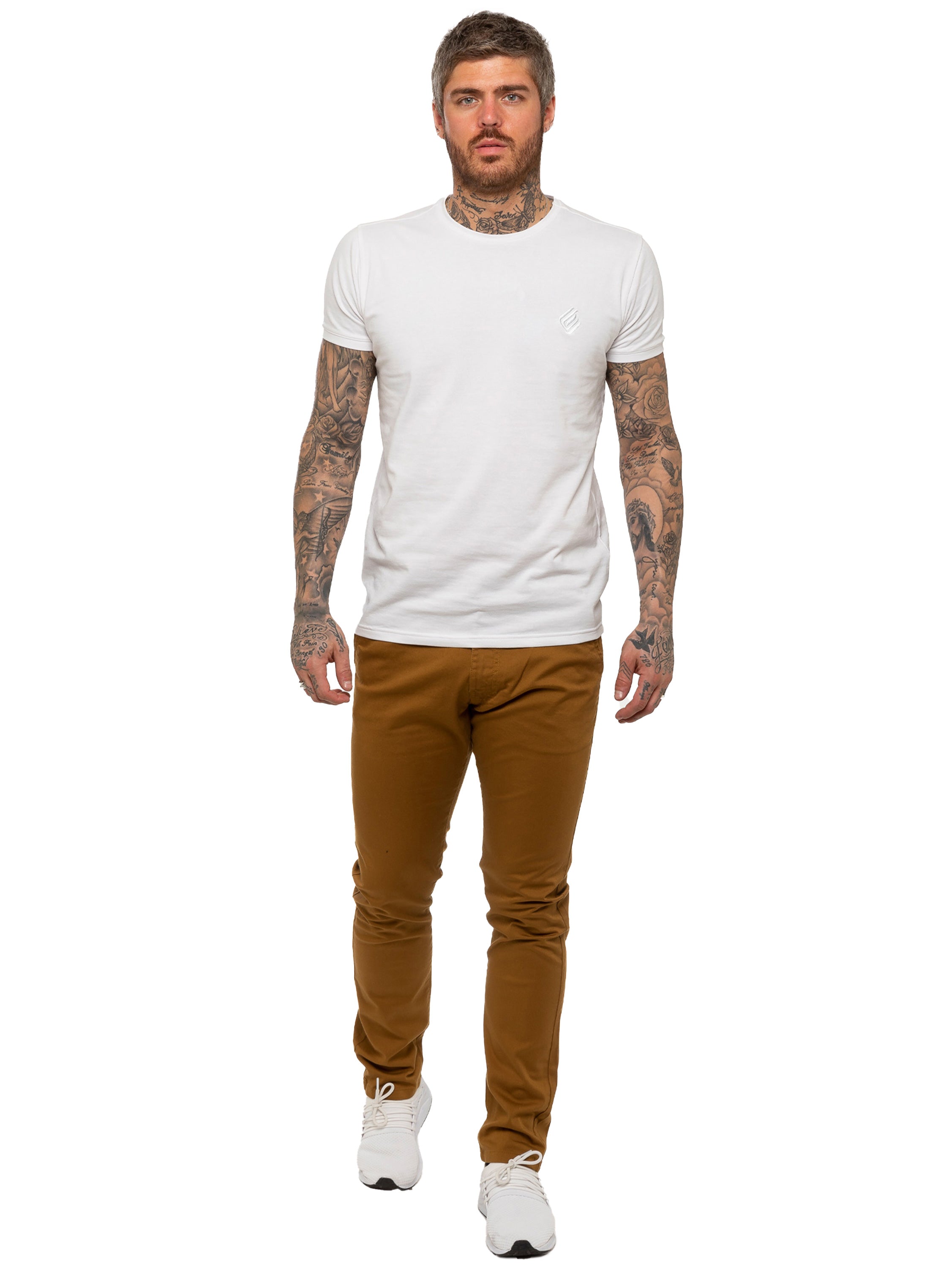 Enzo | Mens Slim Fit Stretch Chino Trousers